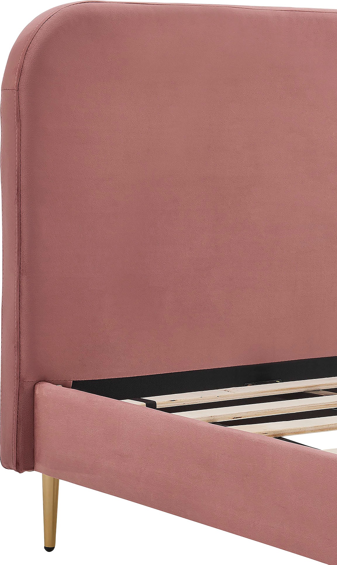 SalesFever Polsterbett, Beine Chrom goldfarben