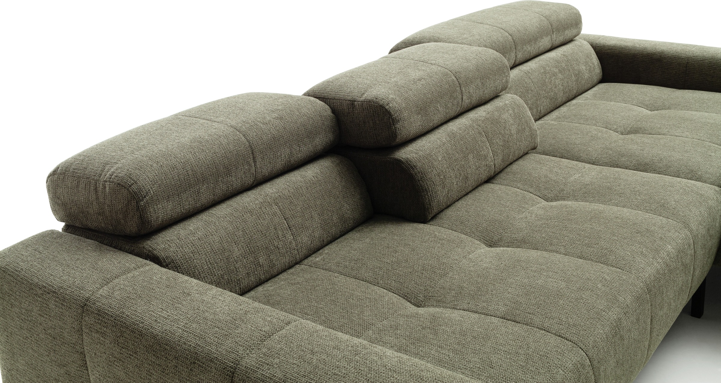 Home affaire Ecksofa »Claya Move, L-Form, Kopf- & Rückenverstellung, Breite 293 cm« Moderne Steppung, weicher Polsteraufbau & saugroboterfreundliche Höhe