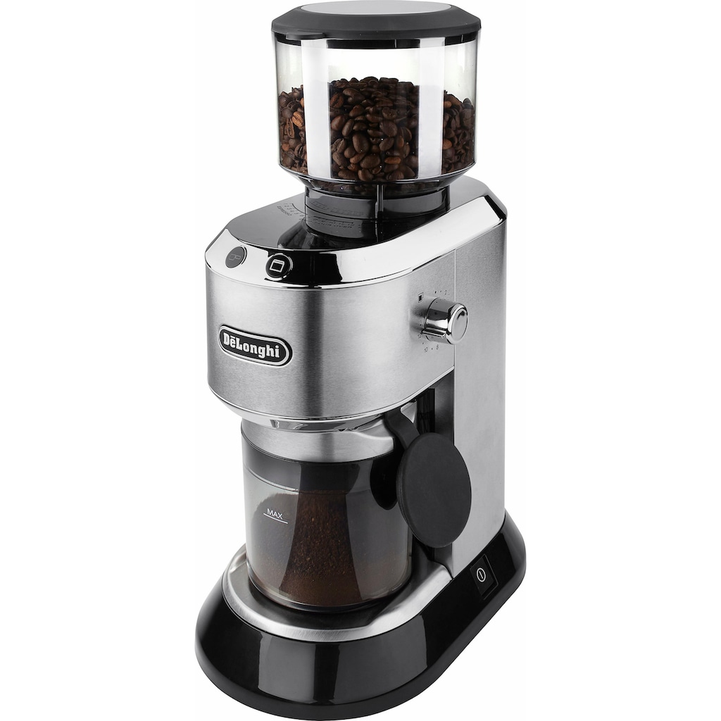 De'Longhi Kaffeemühle »Dedica KG520.M«, 150 W, Kegelmahlwerk, 350 g Bohnenbehälter, inkl. Siebträgeradapter