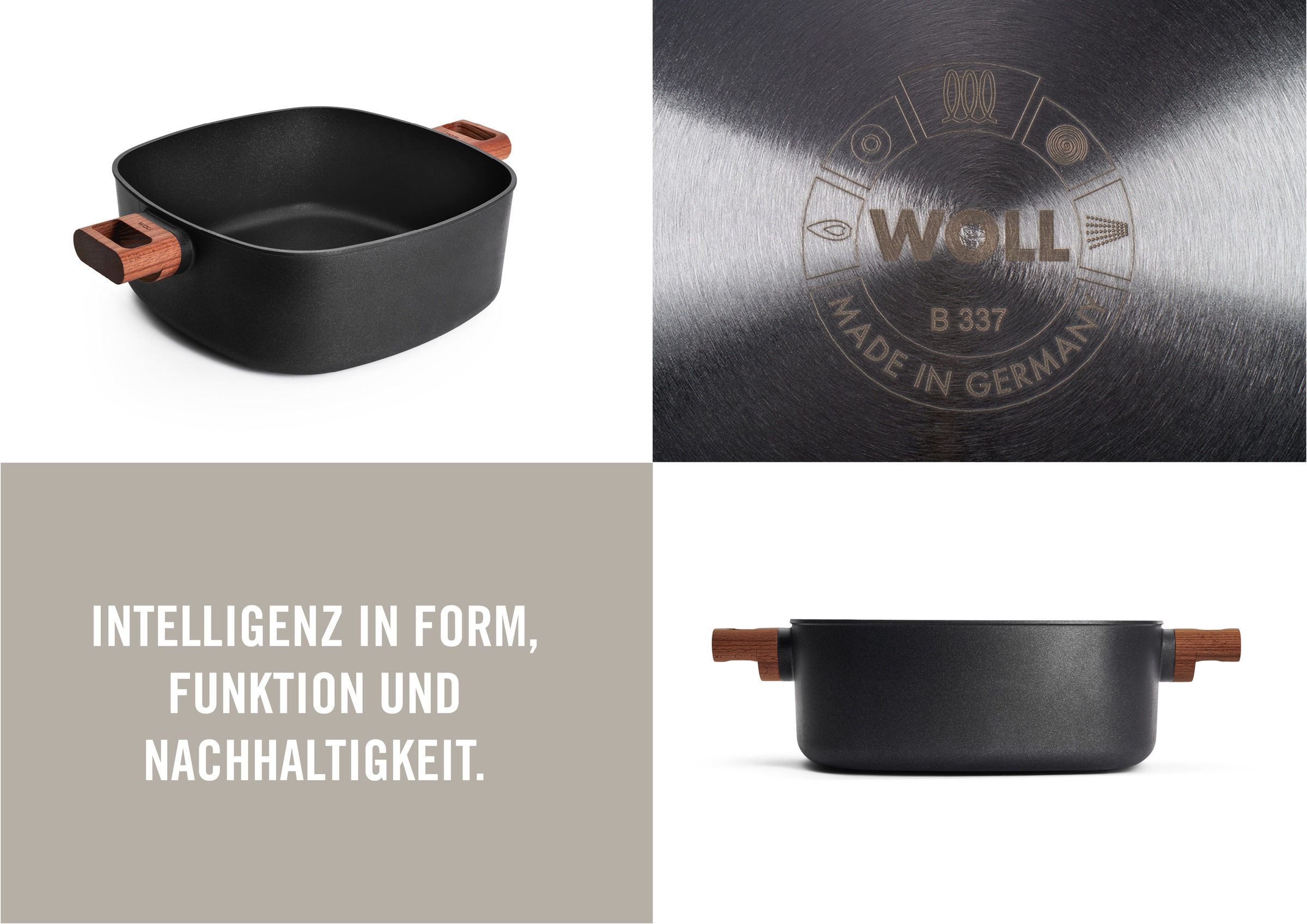 WOLL Kasserolle »Eco Logic QXR Guss-Kasserolle«, Aluminium, (1 tlg.), PFAS-freie Diamond-QXR - Beschichtung