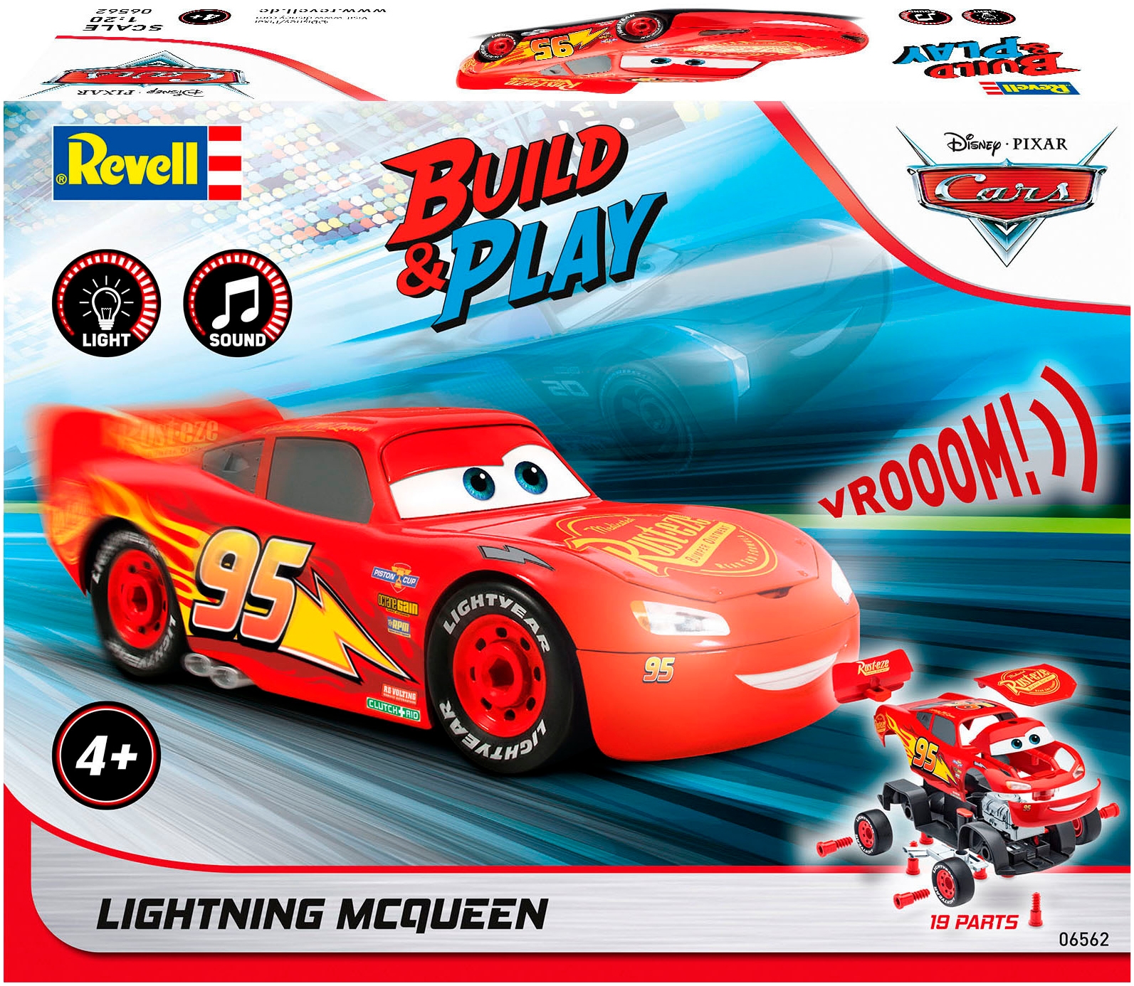 Revell® Modellbausatz »Build&Play, Lightning McQueen Disney Pixar CARS« mit Licht & Sound