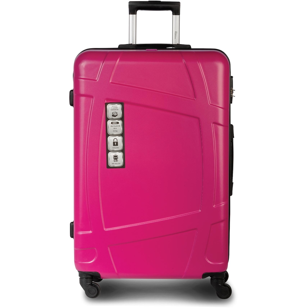 fabrizio® Trolleyset »Globe, Pink«, (3 tlg.)