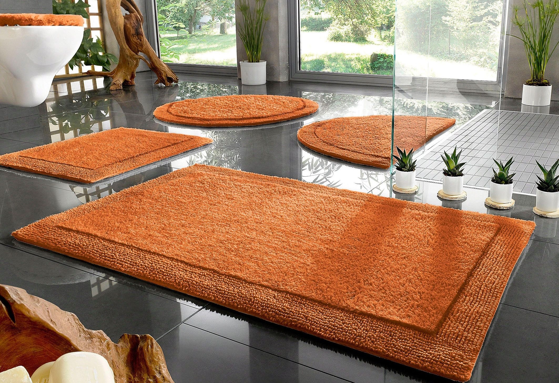 my home Badematte »Kapra, Badvorleger, Badezimmer Teppich«, beidseitig nutz günstig online kaufen