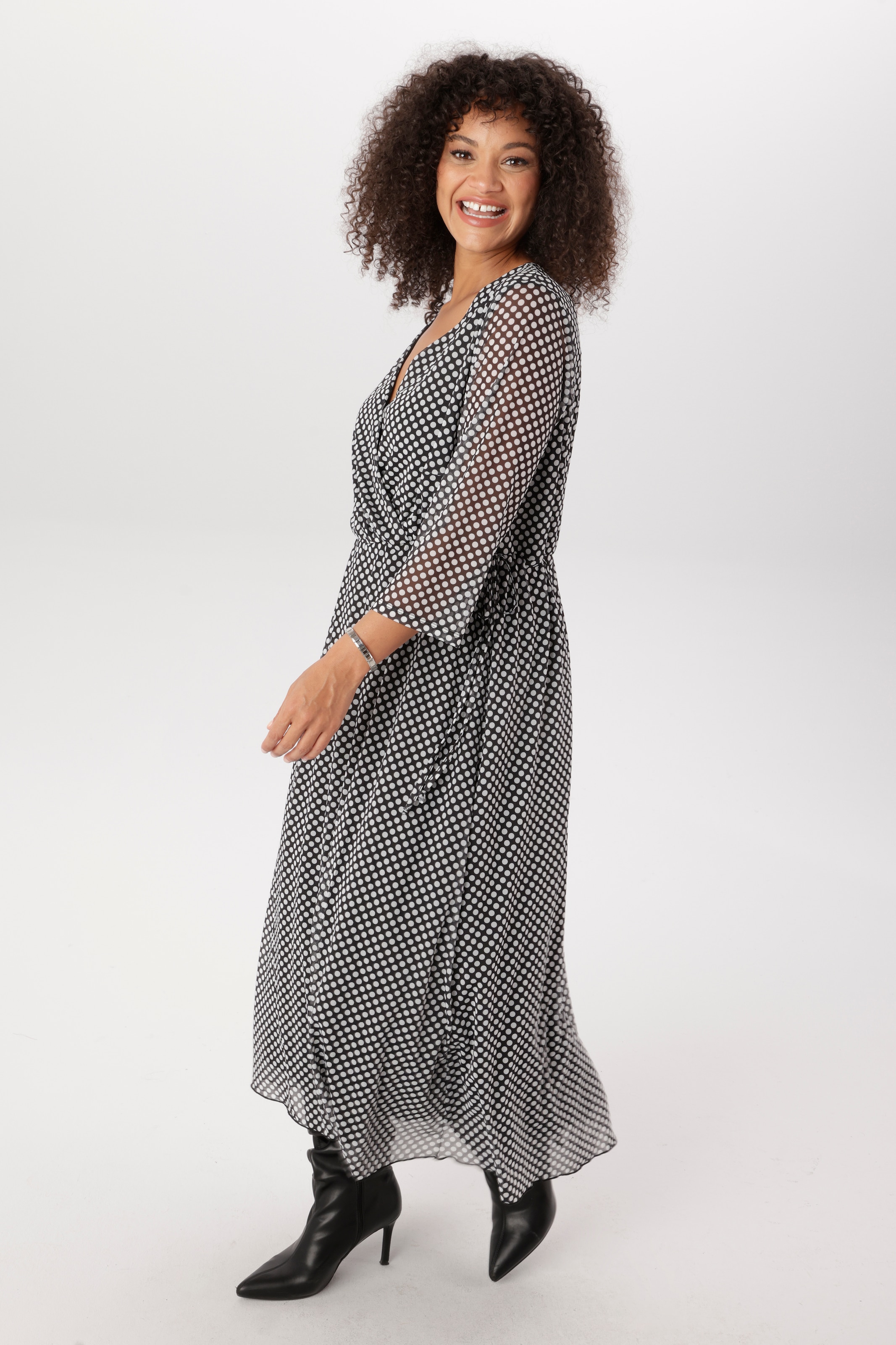 Aniston PLUS Meshkleid in Wickeloptik - NEUE KOLLEKTION