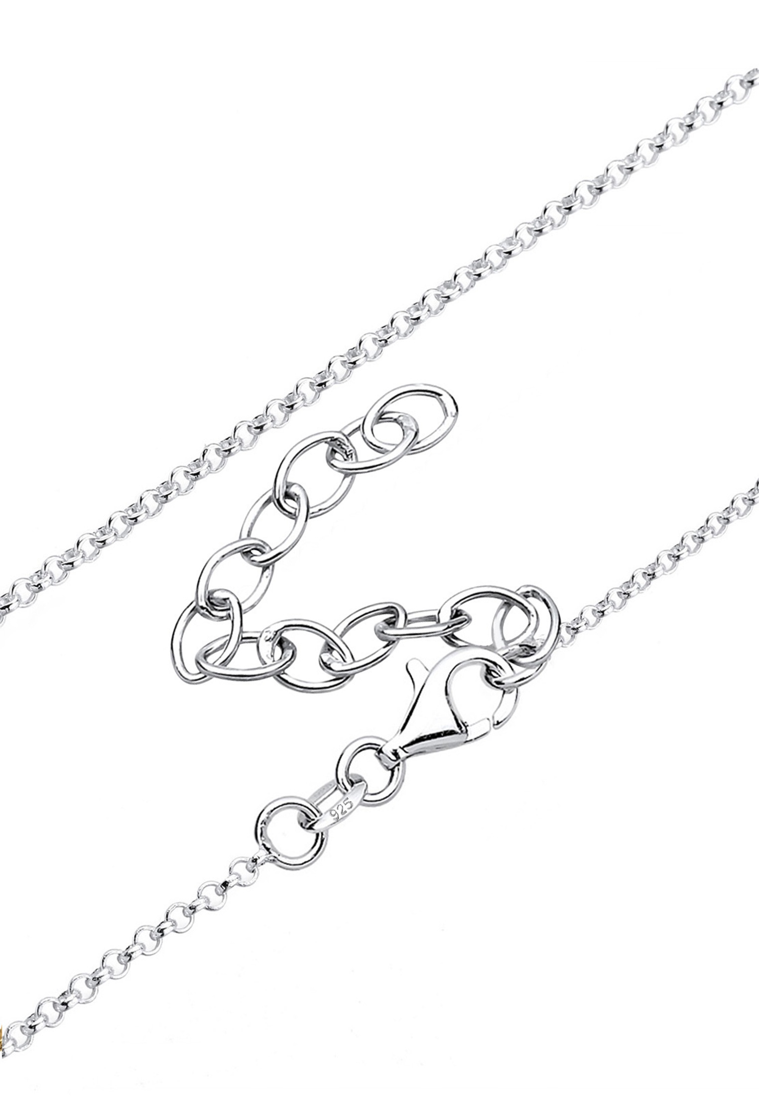Elli Collierkettchen »Y-Halskette Herz Glass Kristalle Weiß 925 Sterling Silber«