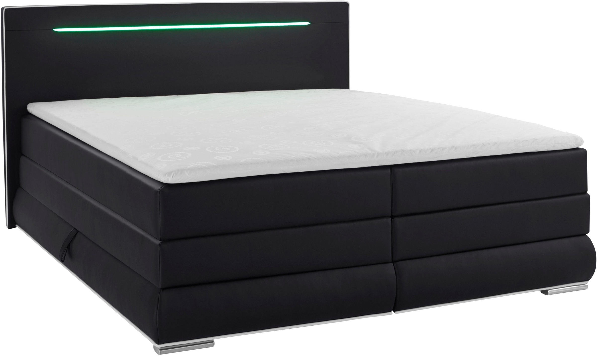 Bild von COLLECTION AB Boxspringbett, inkl. Bettkasten, LED-Beleuchtung und Topper