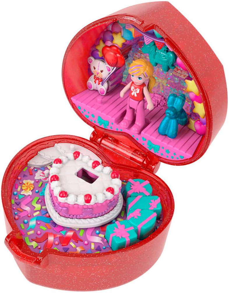 Polly Pocket Spielwelt »Mattel 80th Anniversary Ruby Red Ring Box Collector Compact«