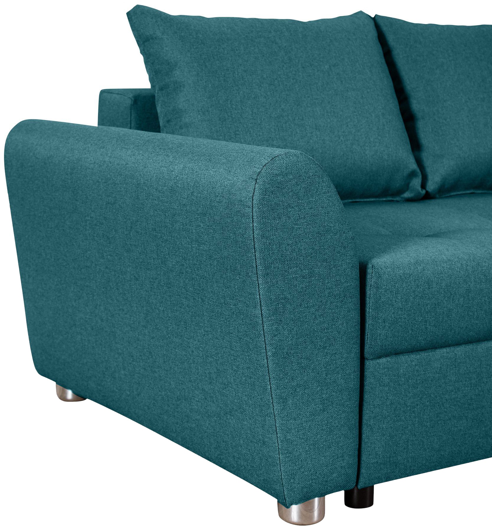COLLECTION AB Ecksofa »JANA«, Ecksofa,Bettfunktion,Bettkasten,Bonnelfederkern,Rückenkissen
