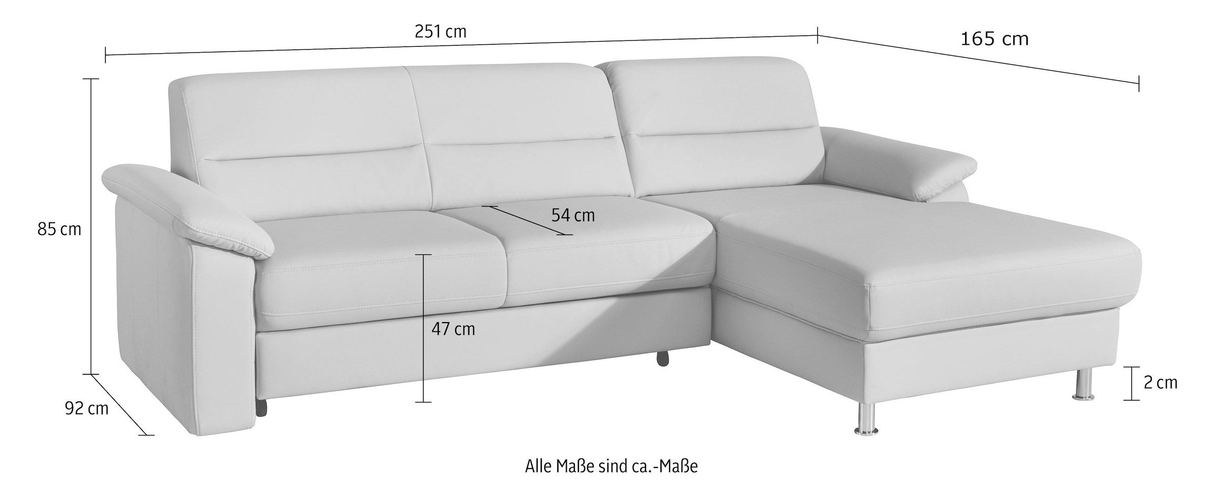 sit&more Ecksofa »Top Ascara L-Form«, inklusive Boxspring/Federkern-Polsterung, komfortablem Federkern