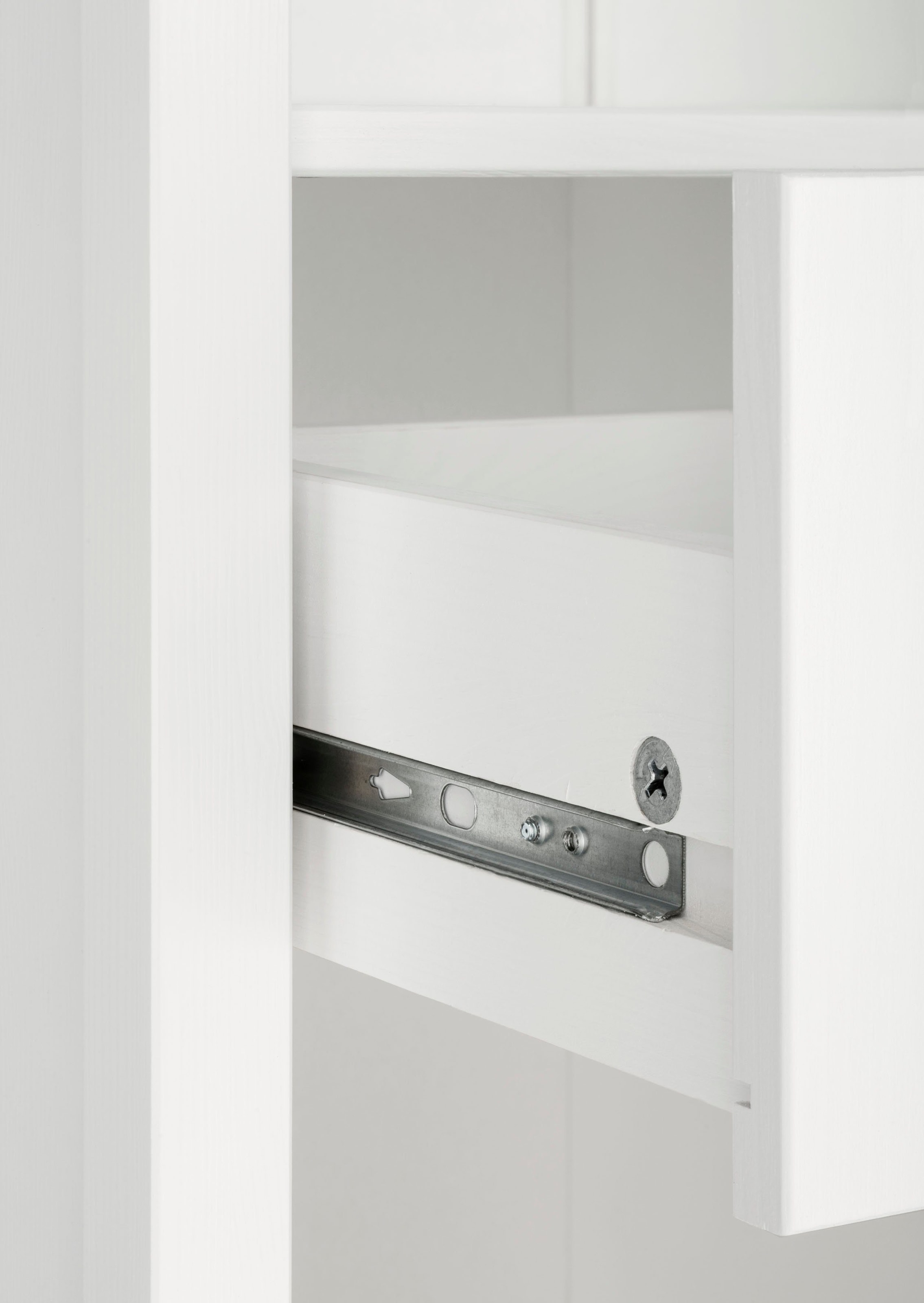 Home affaire Hochschrank »Vili«, Badezimmerschrank, Höhe 175 cm, 2 Schubladen, 3 Türen, aus Massivholz