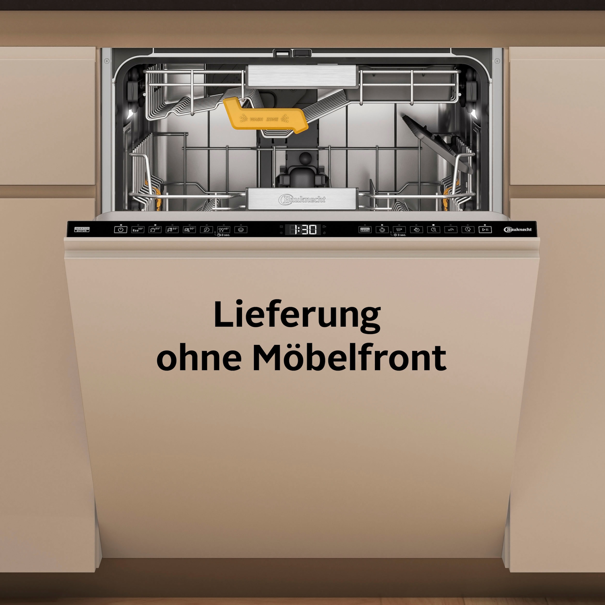 BAUKNECHT vollintegrierbarer Geschirrspüler »BK81A15AM3TUCO0«, 15 Maßgedeck günstig online kaufen