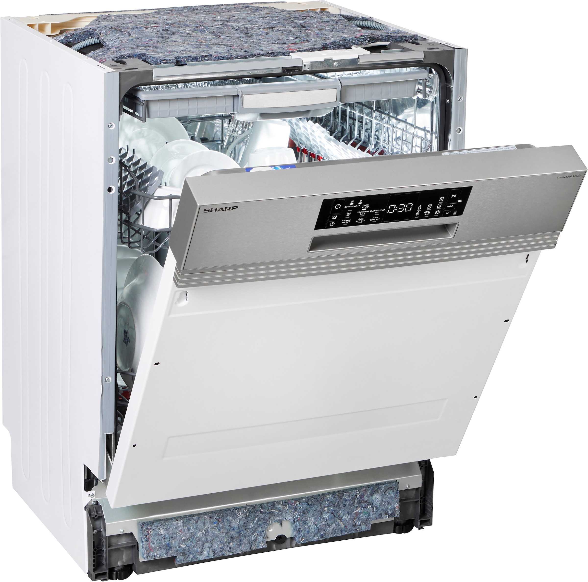 Sharp teilintegrierbarer Geschirrspüler »QW-NA25GS44BS-DE«, 14 Maßgedecke