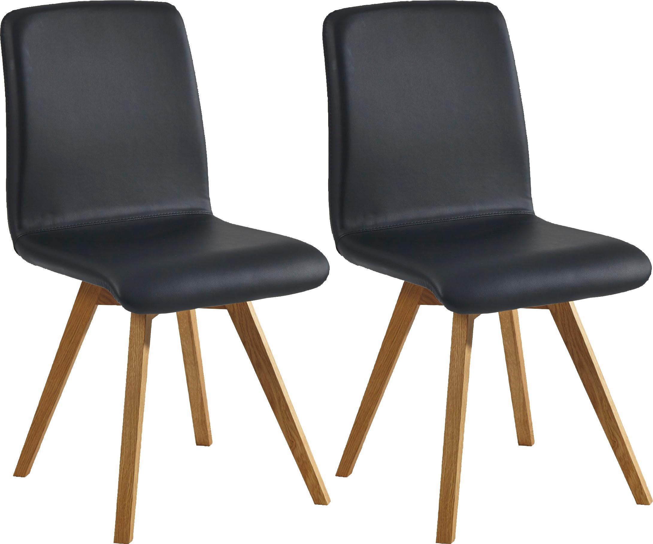 massivline&more 4-Fußstuhl »Karla«, (Set), 2 St., Kunstleder, Gestell aus M günstig online kaufen