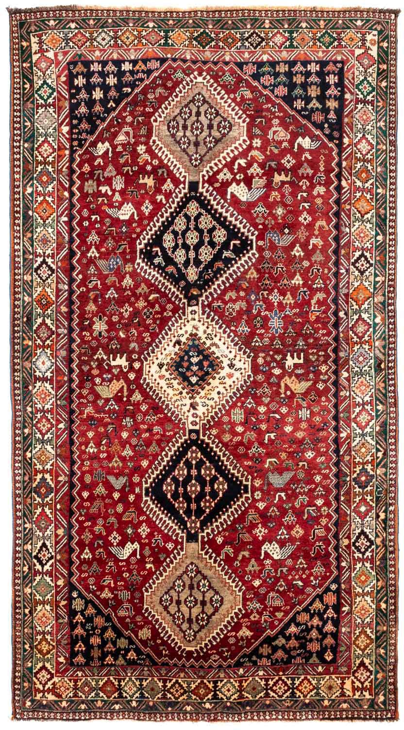 morgenland Wollteppich »Shiraz Medaillon 258 x 163 cm«, rechteckig, 1 mm Hö günstig online kaufen