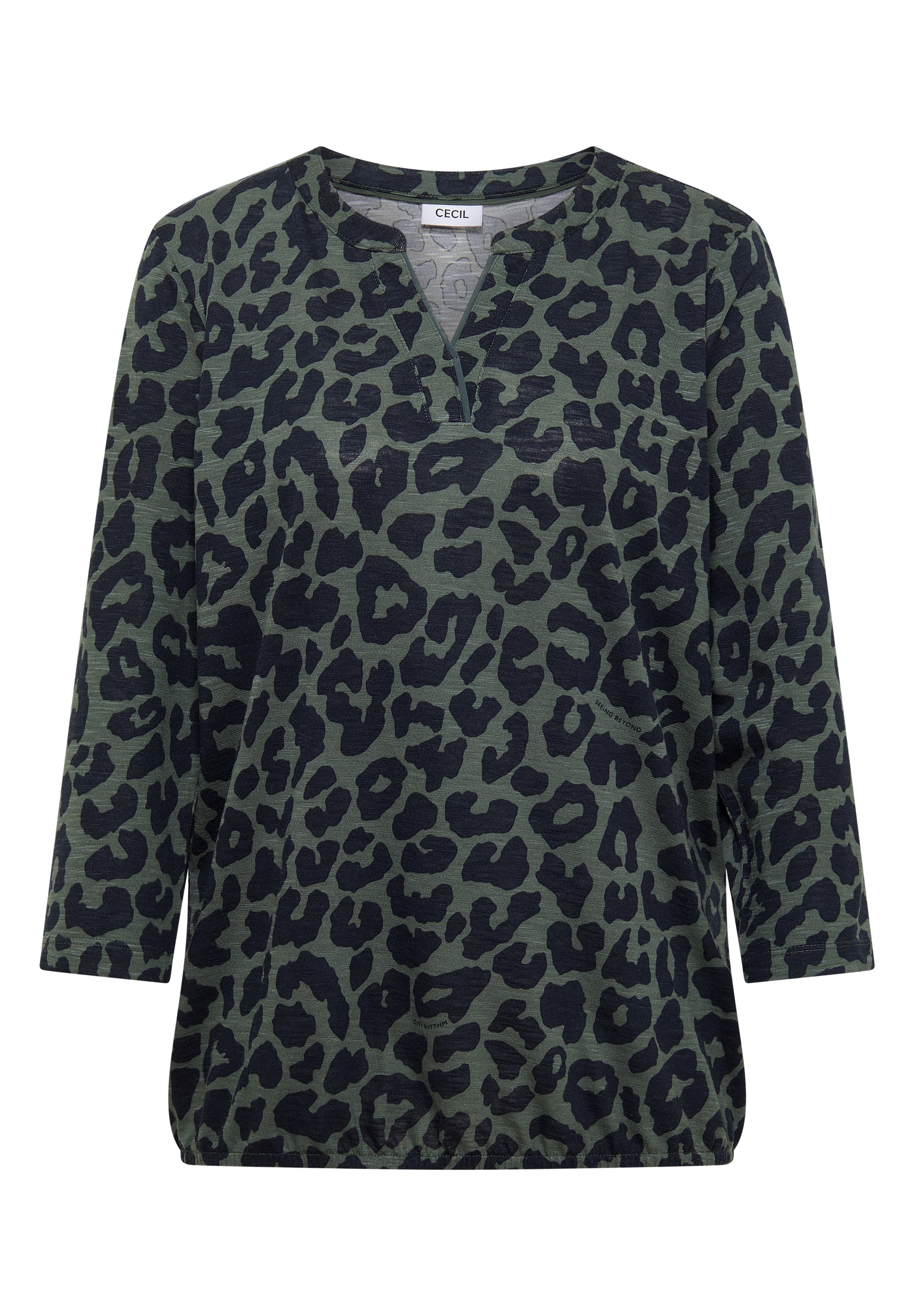 Cecil Print-Shirt Versetzter V-Ausschnitt mit Passe