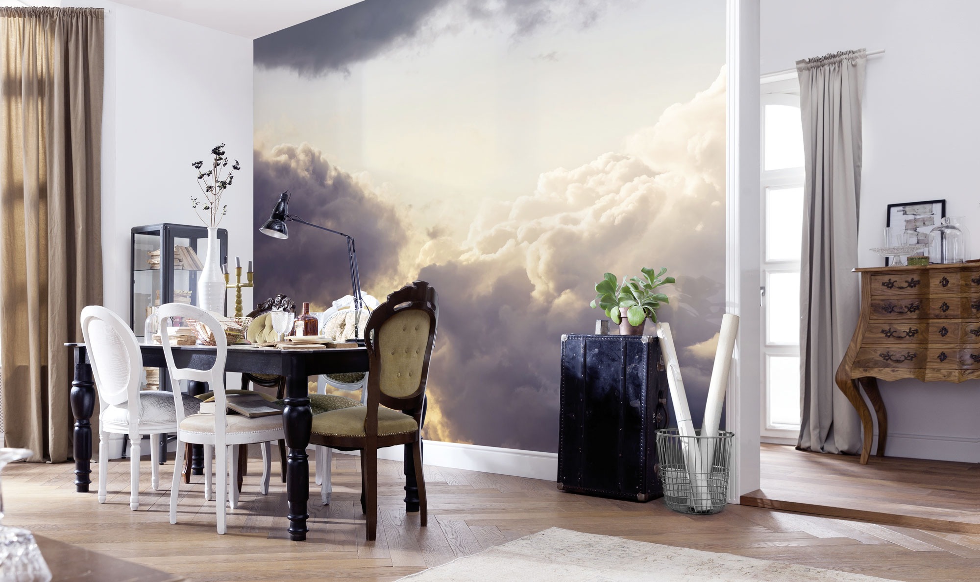 Komar Fototapete »Digitaldruck Vlies -  Cloud Cast - Größe 300 x 250 cm« bedruckt | geblümt | gemustert | tropisch glatt Wohnzimmer, Schlafzimmer