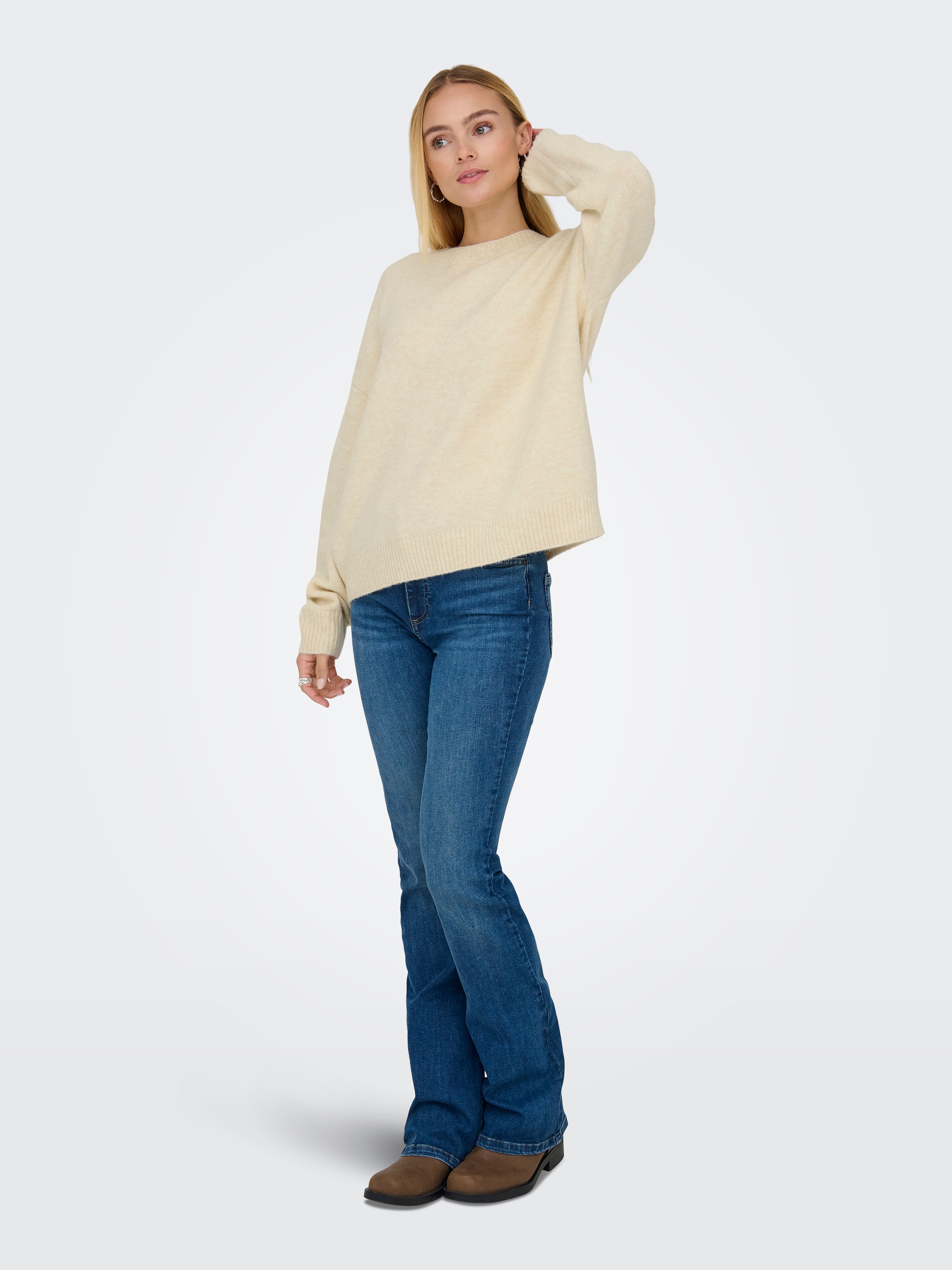 ONLY Strickpullover »ONLRENE LIFE LS O-NECK CC KNT«