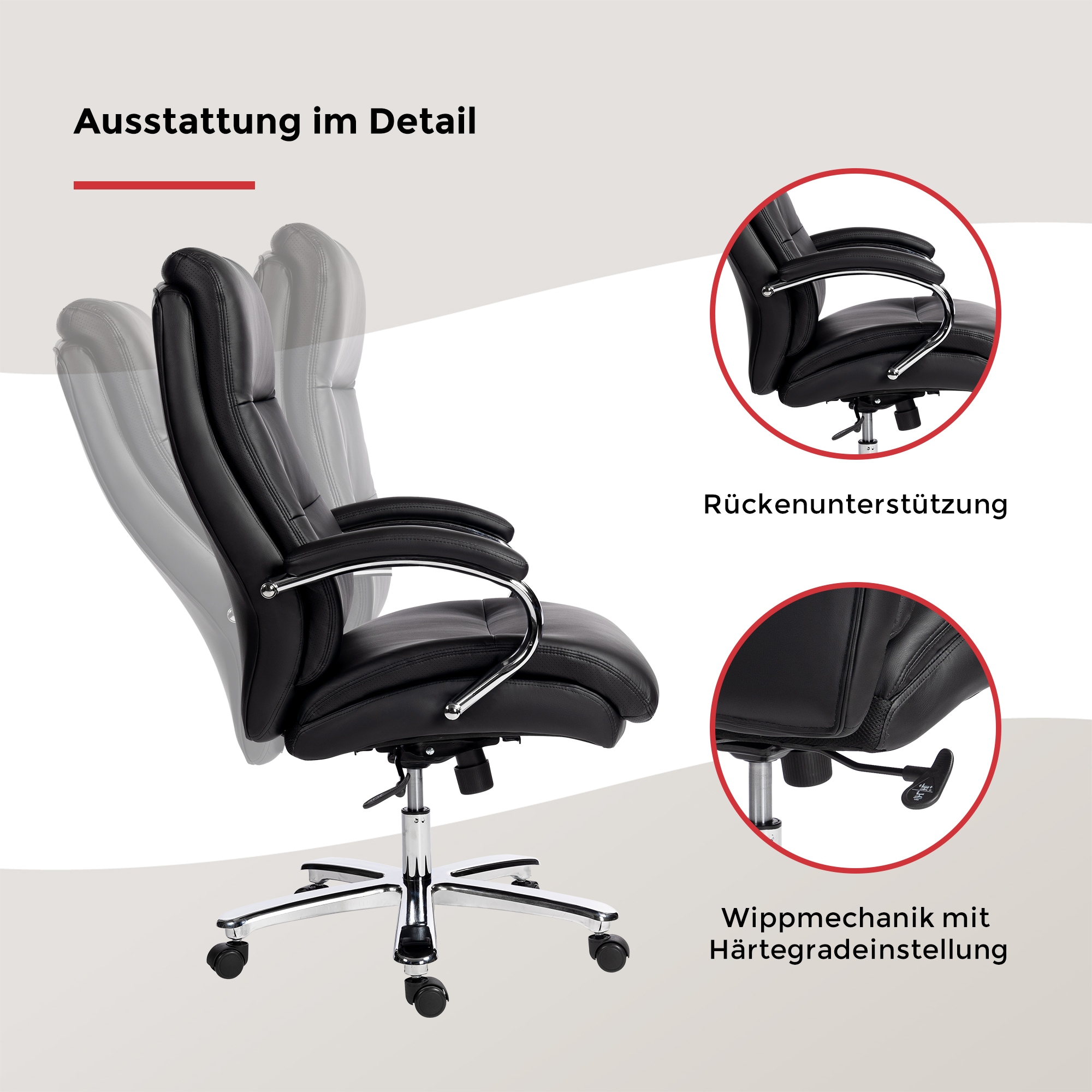 Duo Collection Chefsessel »Chefsessel Federico 180 kg« () Federkern, bis 180 kg