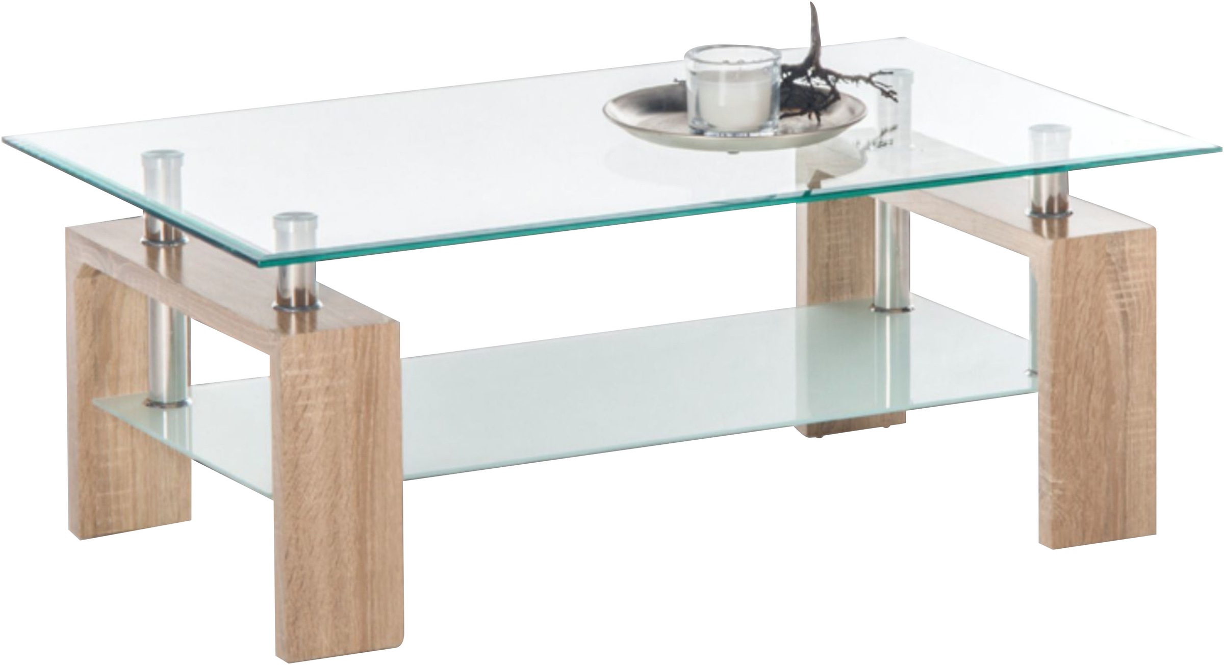 Stolkom Couchtisch »Mango II Glastisch, Wohnzimmertisch, Tisch Glas BxHxT 1 günstig online kaufen