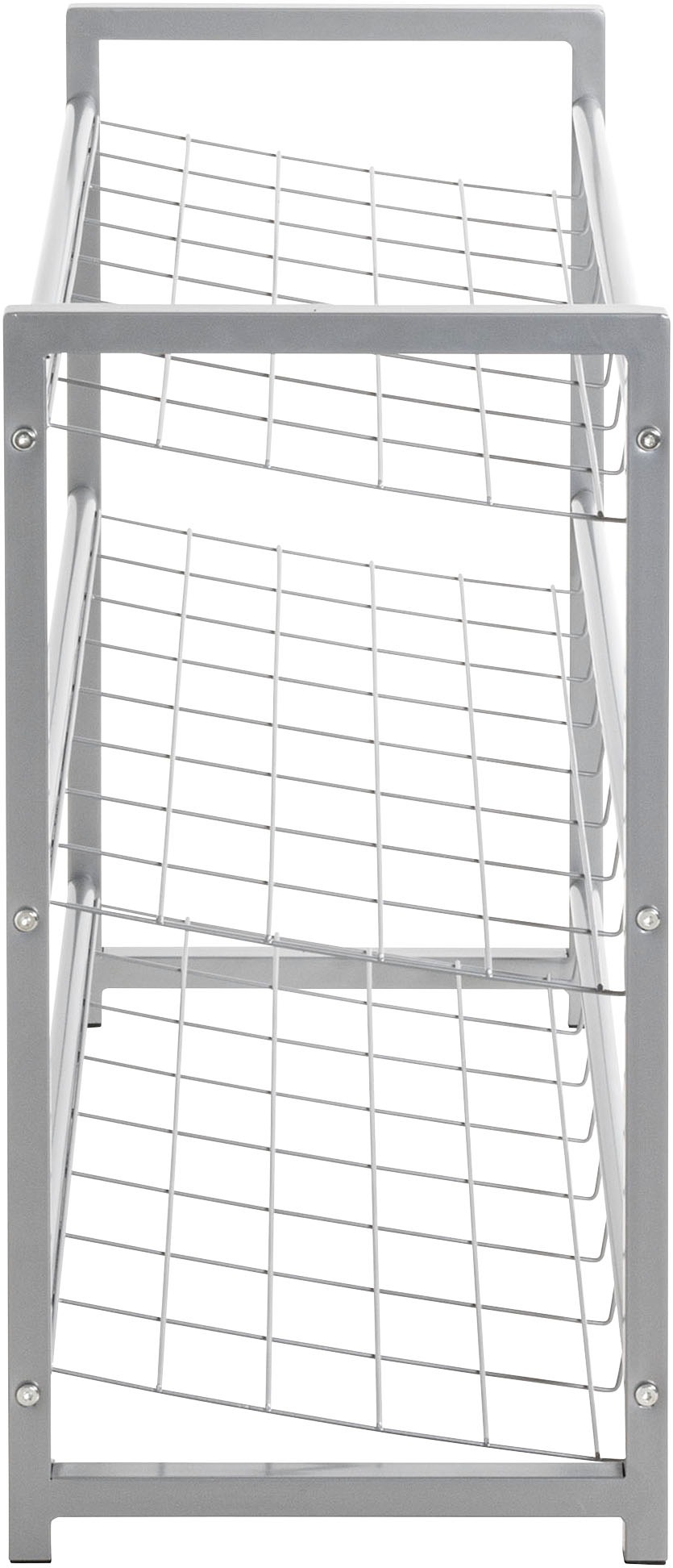 HAKU Schuhregal »Schuhaufbewahrung« rechteckig - aus Metall Grau - B/T/H 80/30/60 cm
