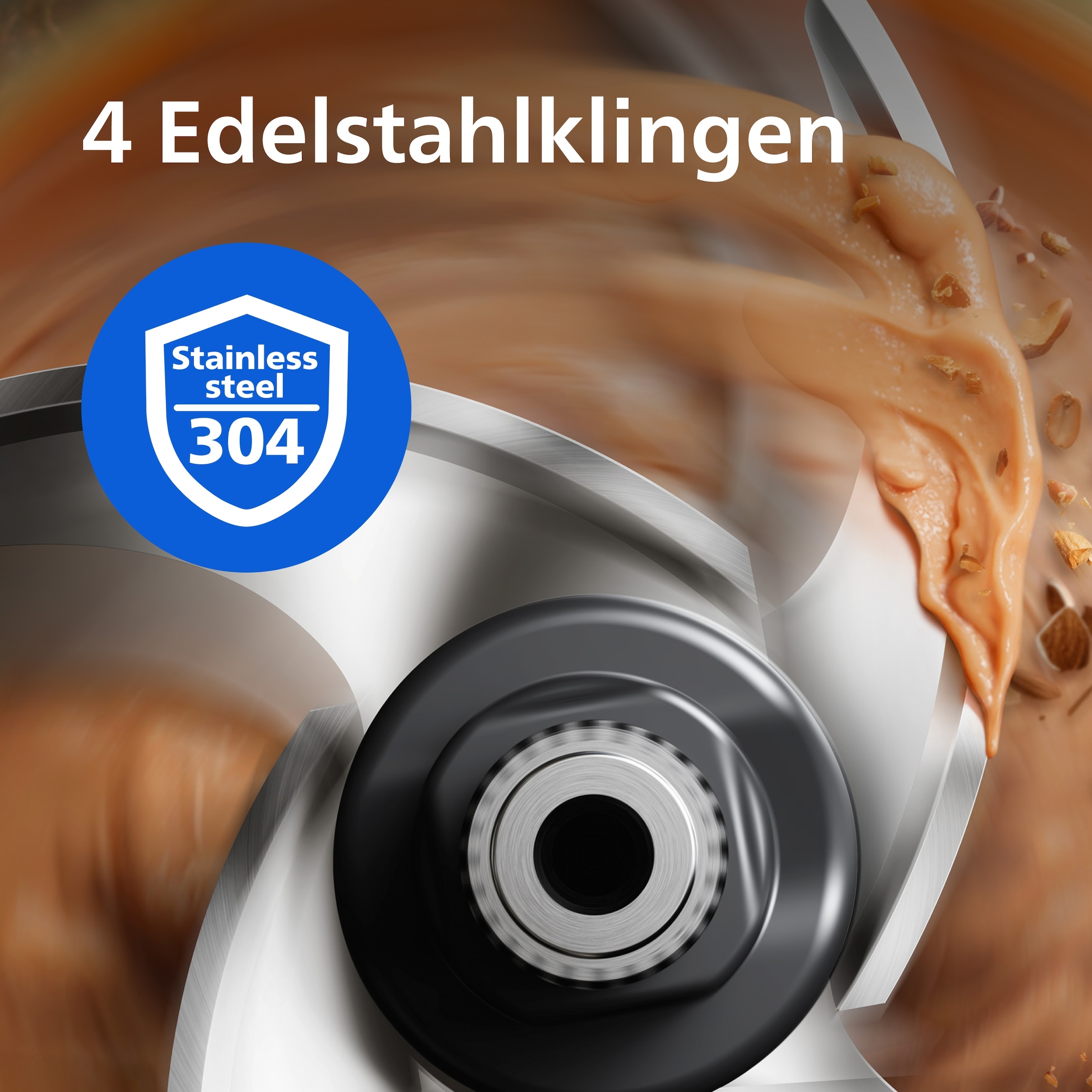 Philips Zerkleinerer »HR1503/00 3000 Series mit  PowerChop Technologie« 450 W 2L Glassschüssel, Edelstahl