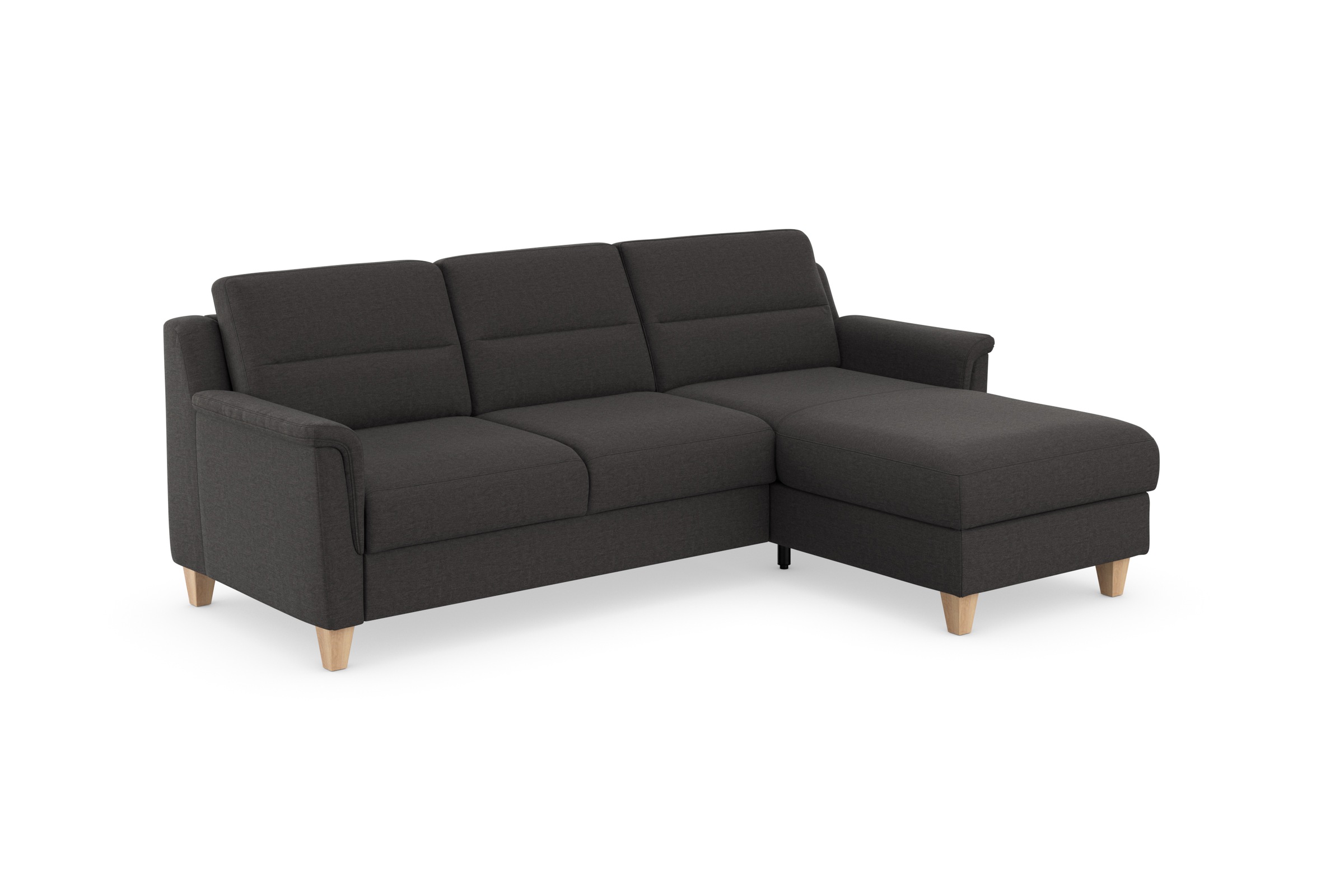 sit&more Ecksofa »Farö L-Form«, inklusive Federkern, wahlweise mit Bettfunktion und Bettkasten