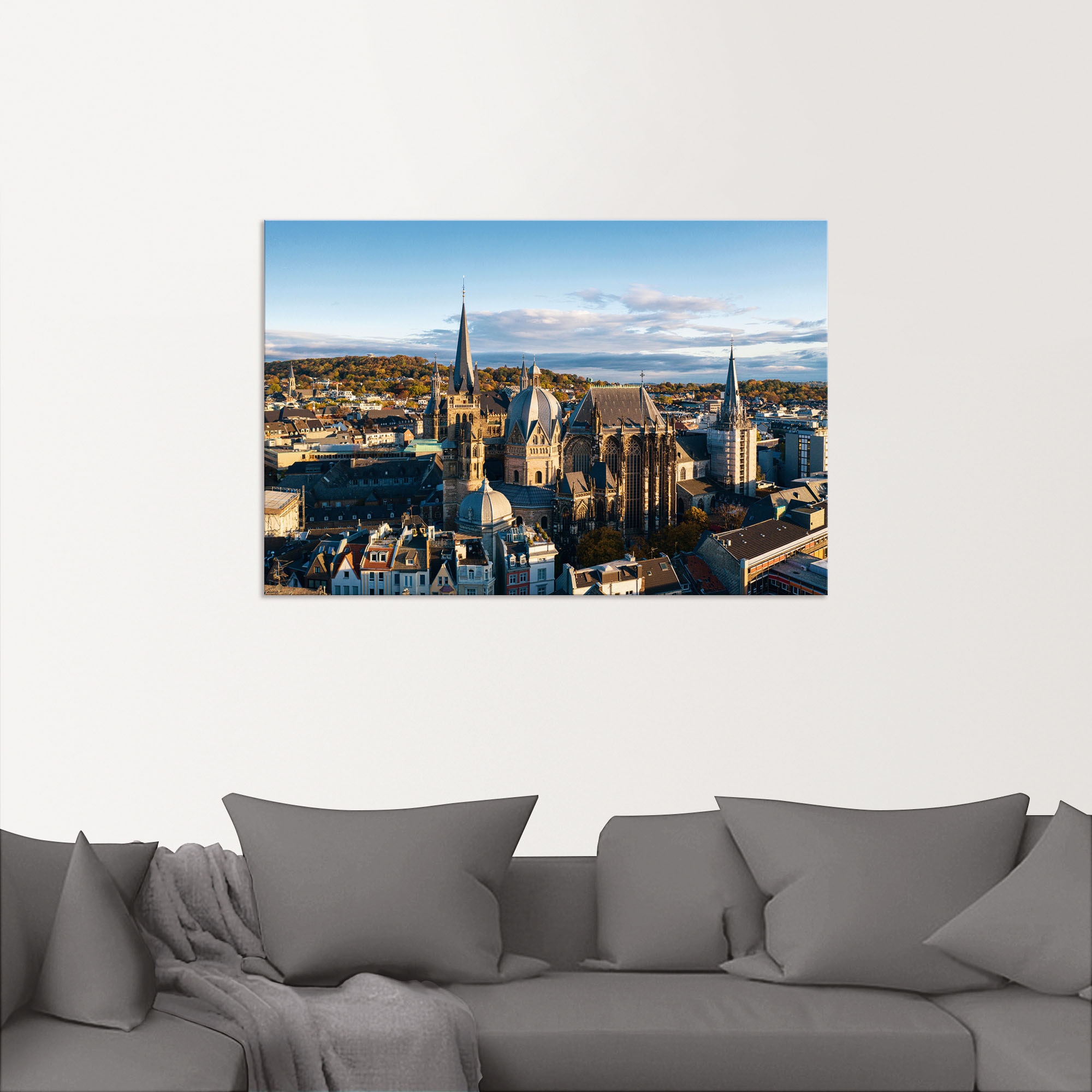 Artland Wandbild »Aachen Skyline«, Aachen, (1 St.), als Alubild, Leinwandbild, Wandaufkleber oder Poster in versch. Größen