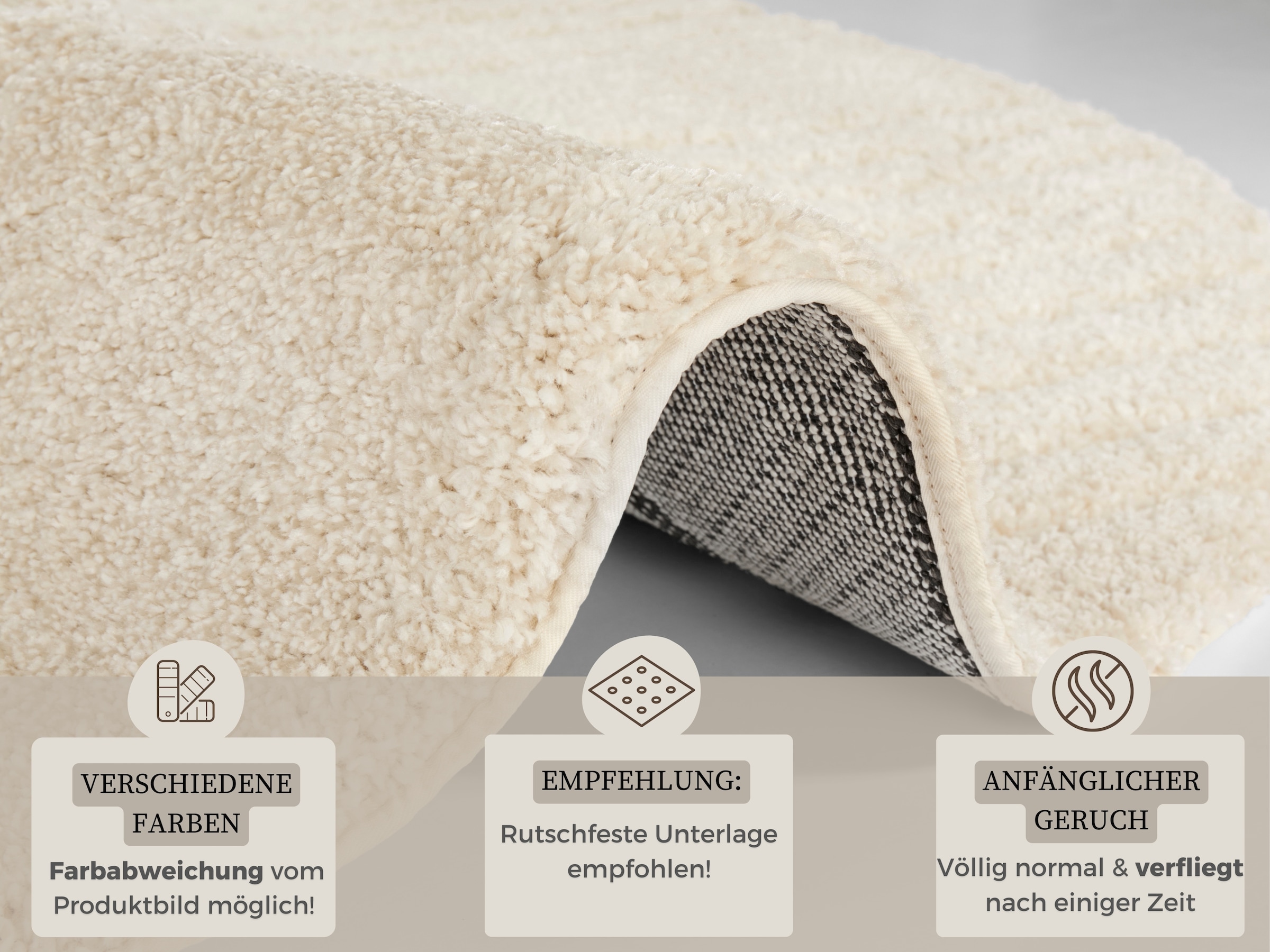 HANSE Home Designteppich »Fergus«, rund, 22 mm Höhe, Shaggy, Weich, Skandi, Flauschig, Teppich, Wohnzimmer, Schlafzimmer