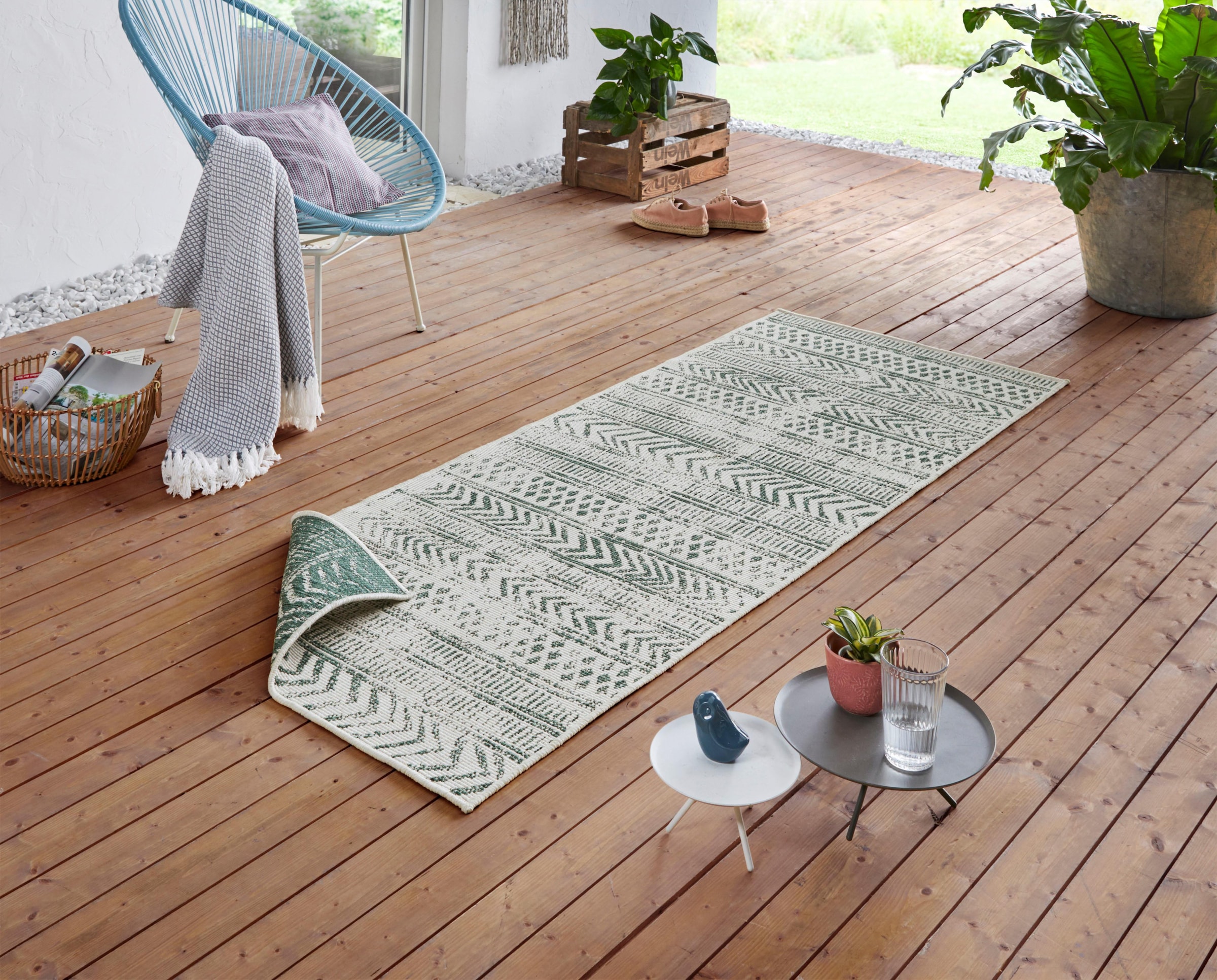 NORTHRUGS Teppich »BIRI Wendeteppich«, rechteckig, 5 mm Höhe, In-& Outdoor, günstig online kaufen