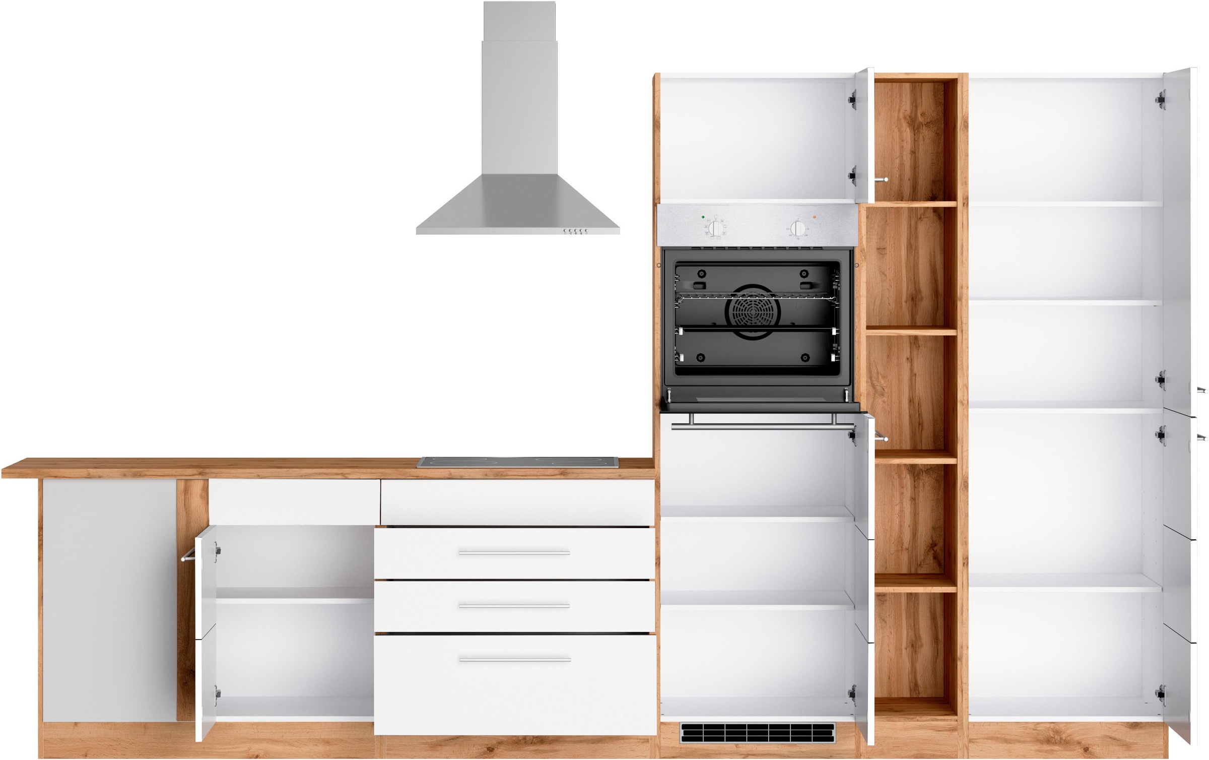 KOCHSTATION Winkelküche »KS-Wien« Stellbreite 220 x 340 cm, wahlweise mit E-Geräten