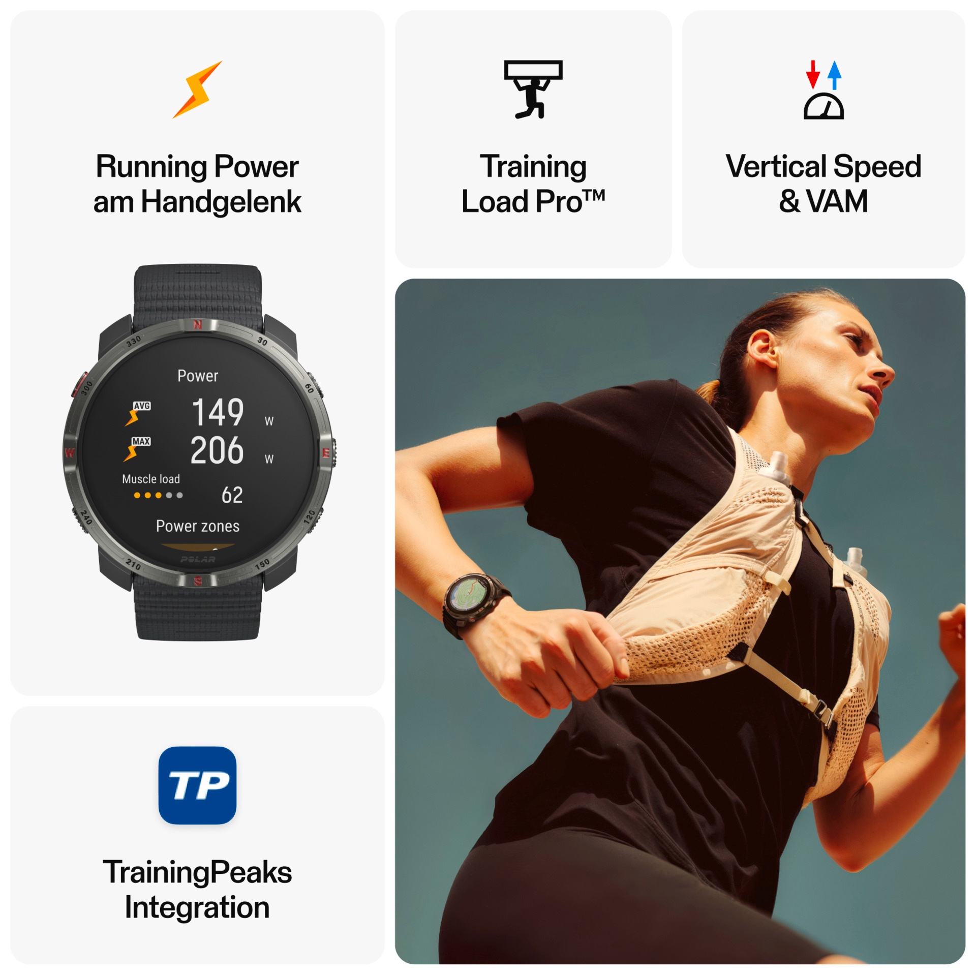 Polar Smartwatch »GRIT X2« (3,25 cm / 1,28 ″)