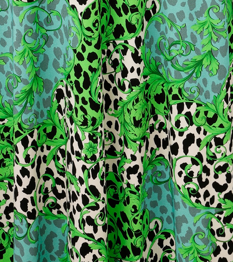 Aniston SELECTED Midikleid mit Smok-Details und fantasievollem Leo-Print - NEUE KOLLEKTION