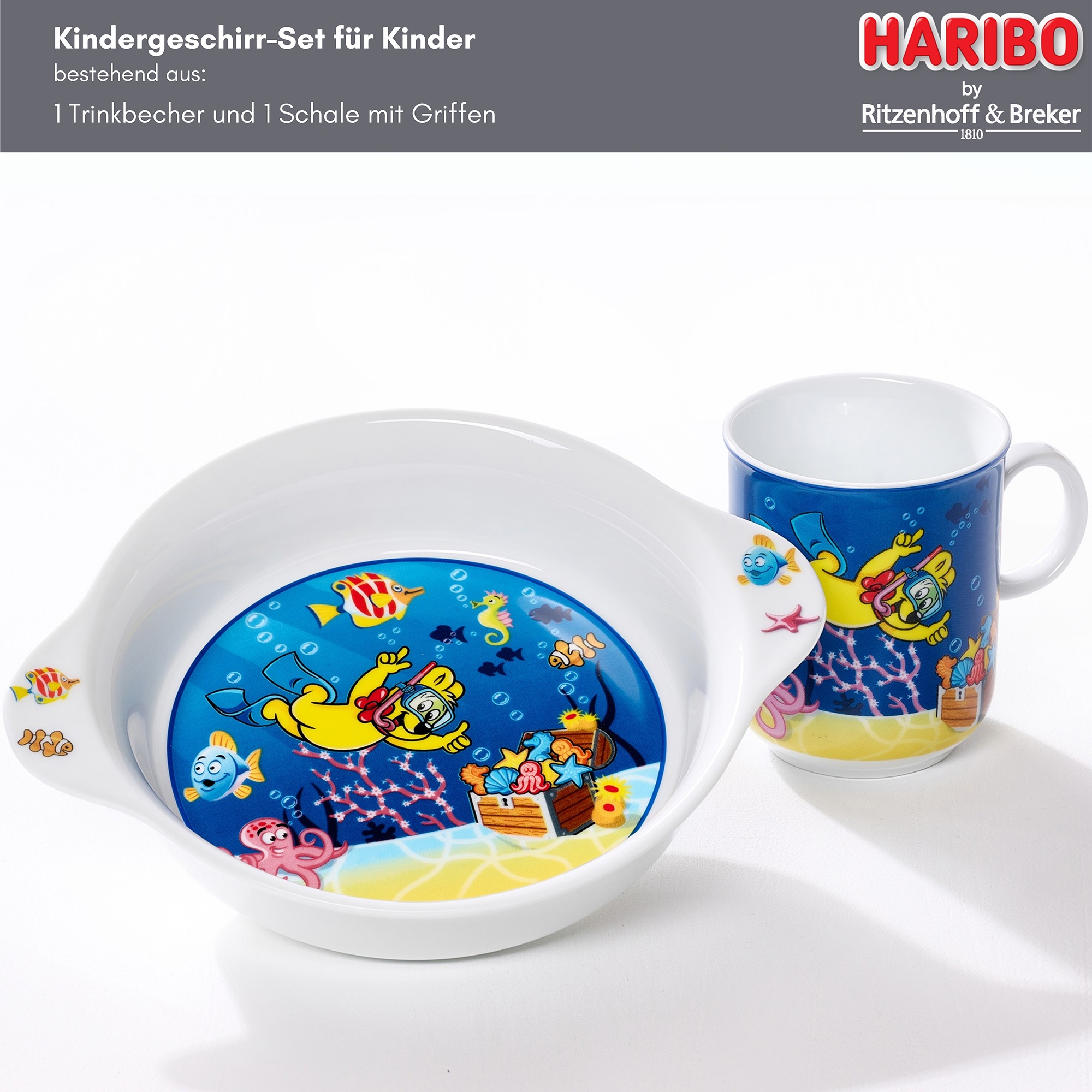 Ritzenhoff & Breker Kindergeschirr-Set »HARIBO Seaworld, 2-teilig«, (Set, 2 günstig online kaufen
