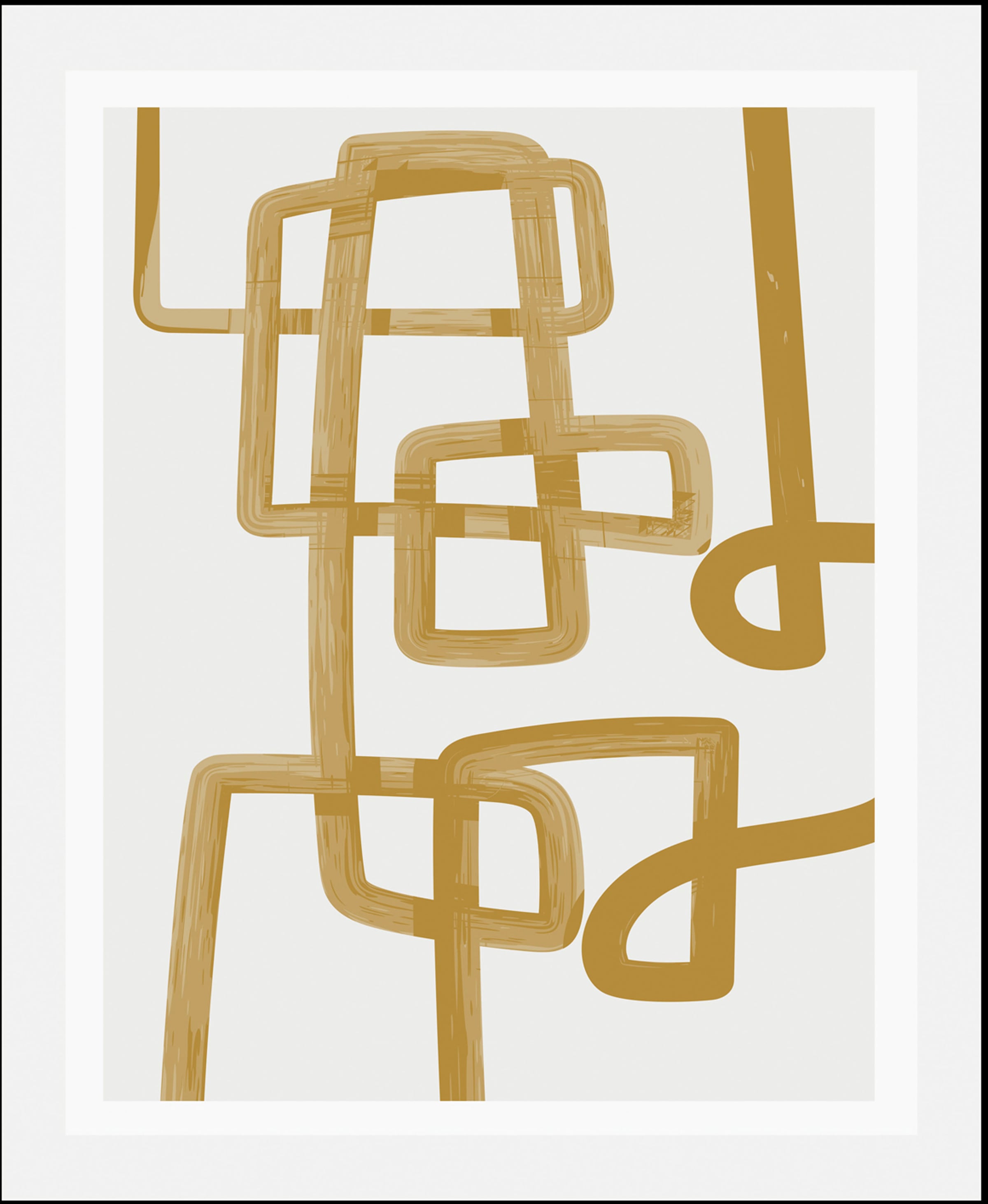 queence Bild »Scribble«, Figuren-Kunst-Gemälde-Abstrakt-Art, (1 St.), HD Premium Poster-Druck inkl. Holzrahmen
