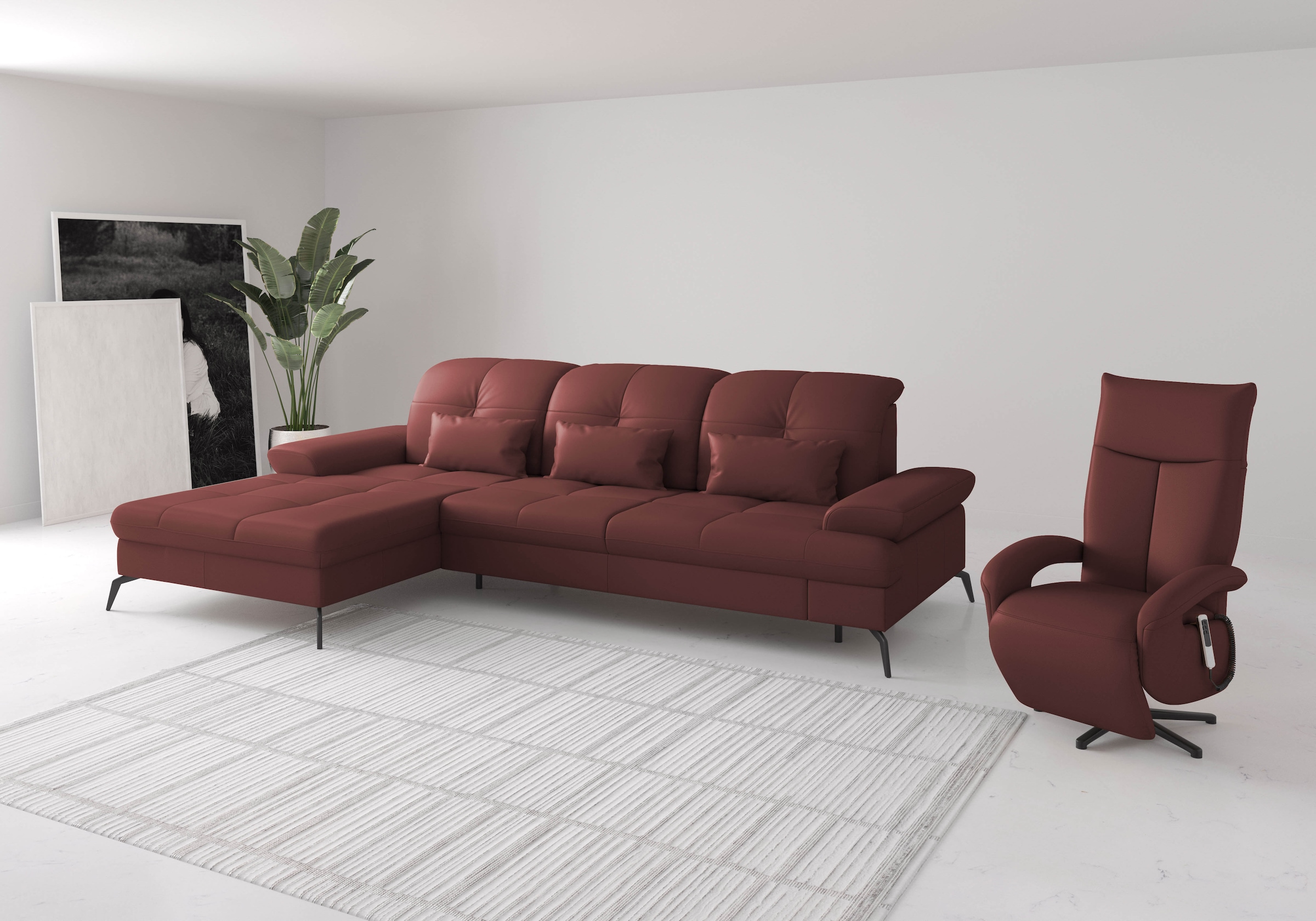 sit&more Ecksofa »Amica«, inkl Sitztiefenverstellung und Armteilverstellung