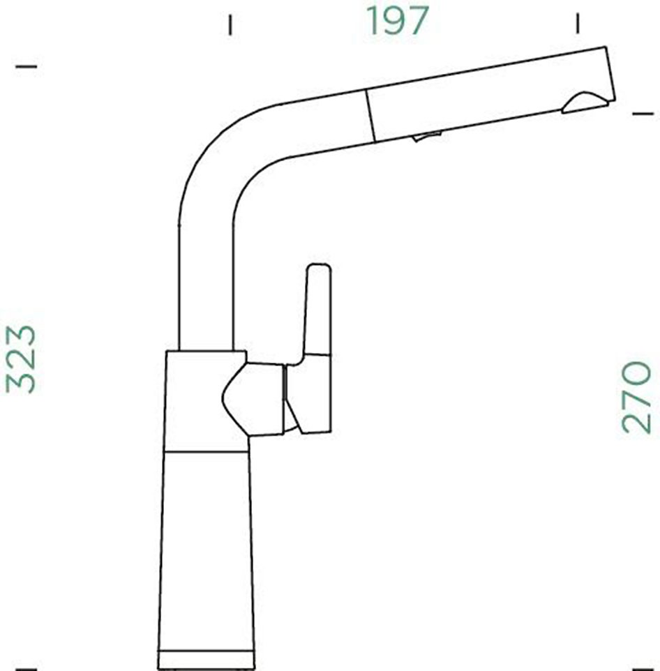 Schock Küchenarmatur »SC-540 SB« ausziehbar, Strahl-Brause, Rückflussverhinderer, Schwenkbereich 120°