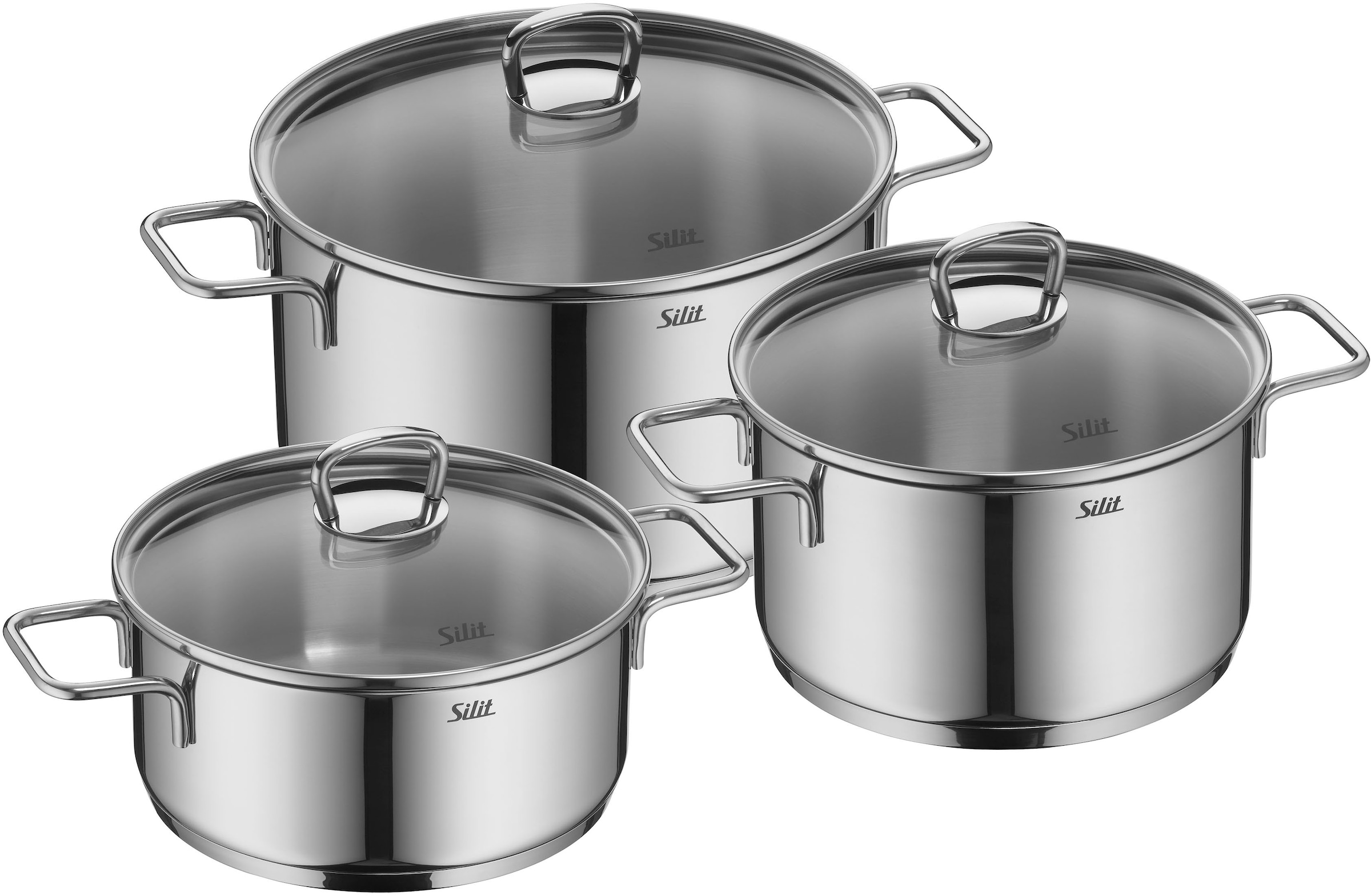 Silit Topf-Set »Alicante« Set, 6 Stk. tlg. Edelstahl 18/10 günstig online kaufen