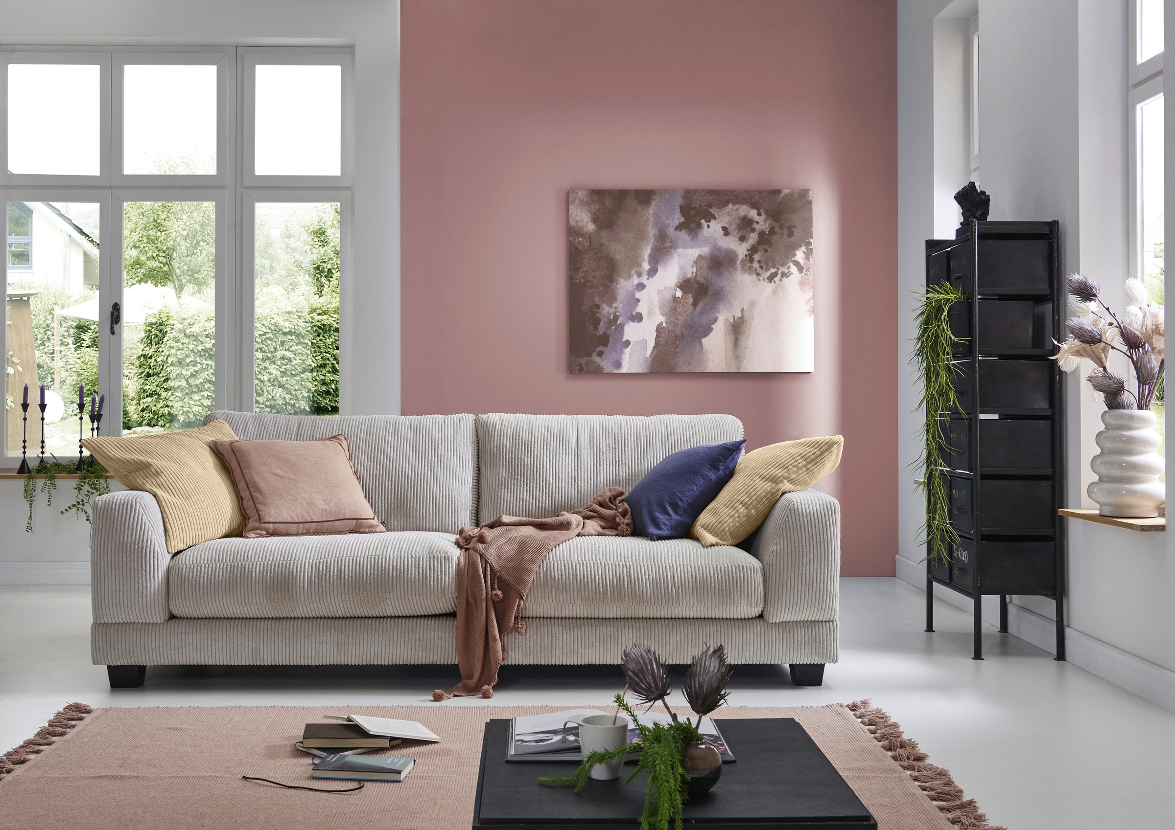 Home affaire 3-Sitzer »Parennes«, mit attraktivem Cord-Stoff, mit Kaltschaum