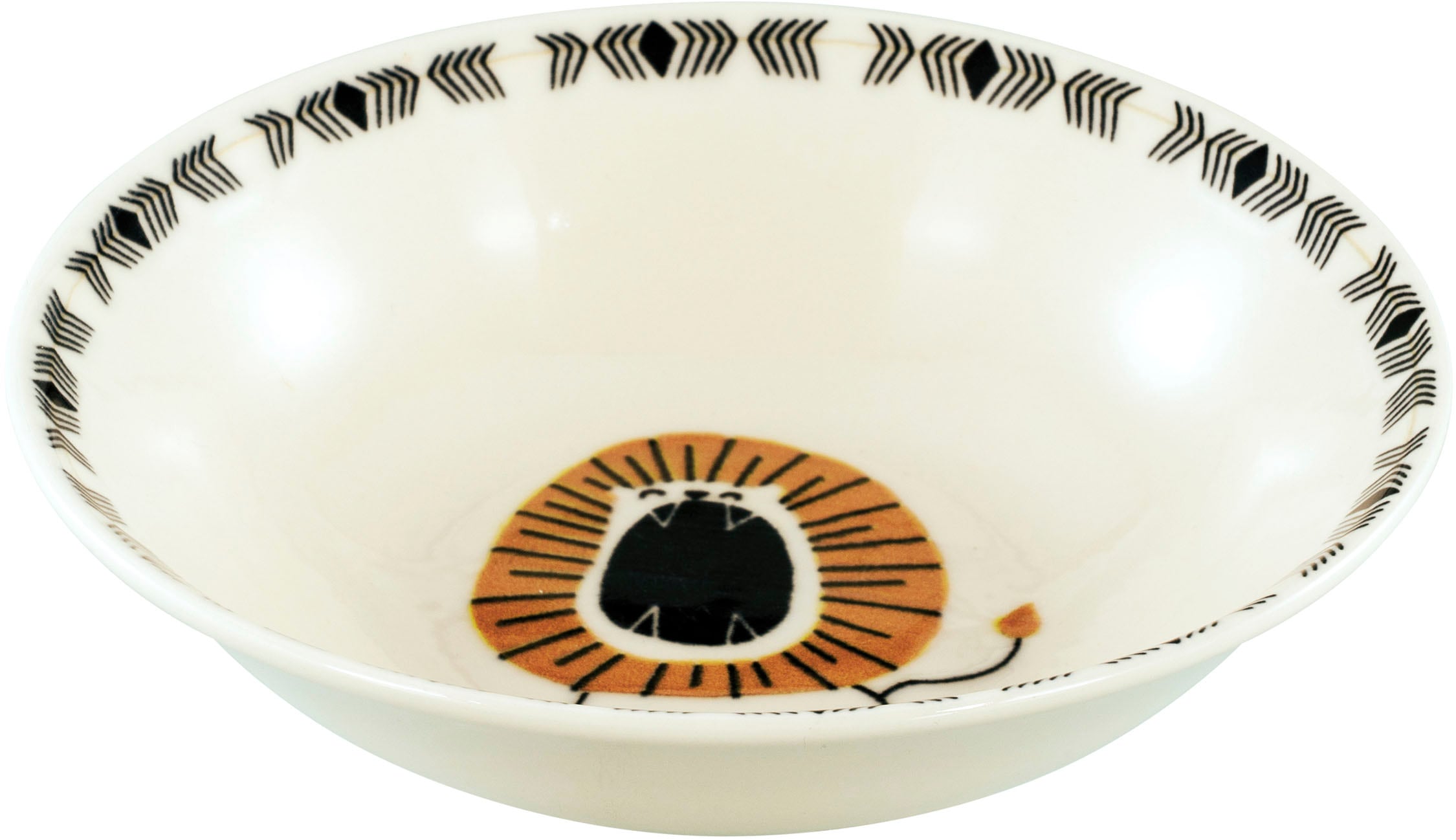 CreaTable Müslischale »Safari, Schale 18,5 cm, 4-tlg.« 4 aus Steinzeug Unregelmäßig gefärbter Rand, Unikat