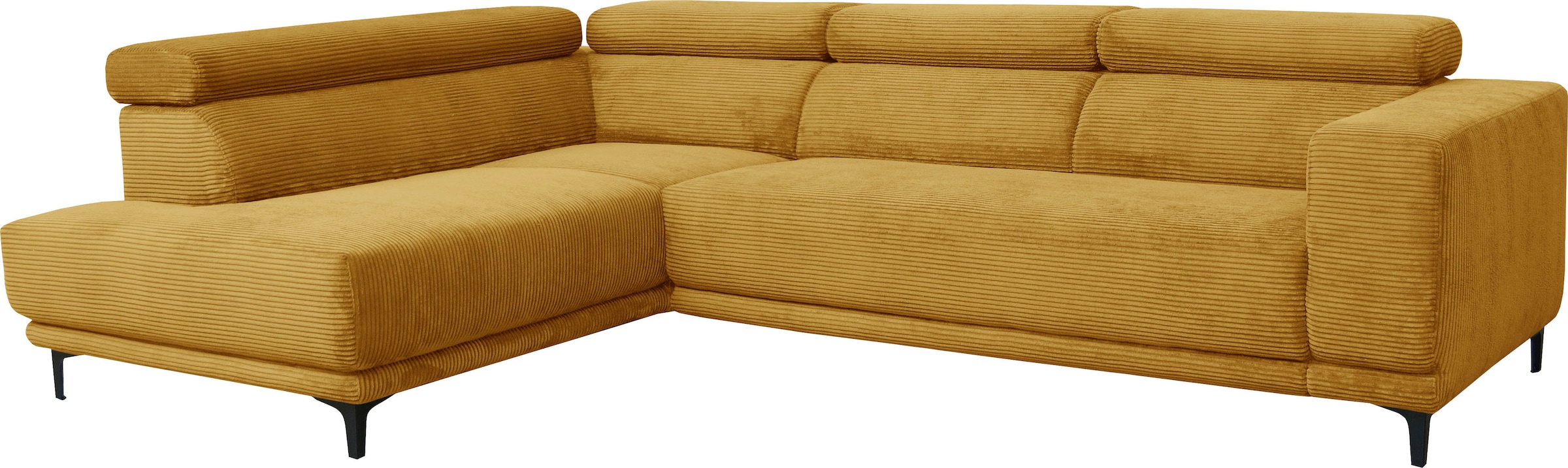 alina Ecksofa »Hikari«, wahlweise mit Sitzvorzug, in modernem Cordstoff, Breite 302 cm