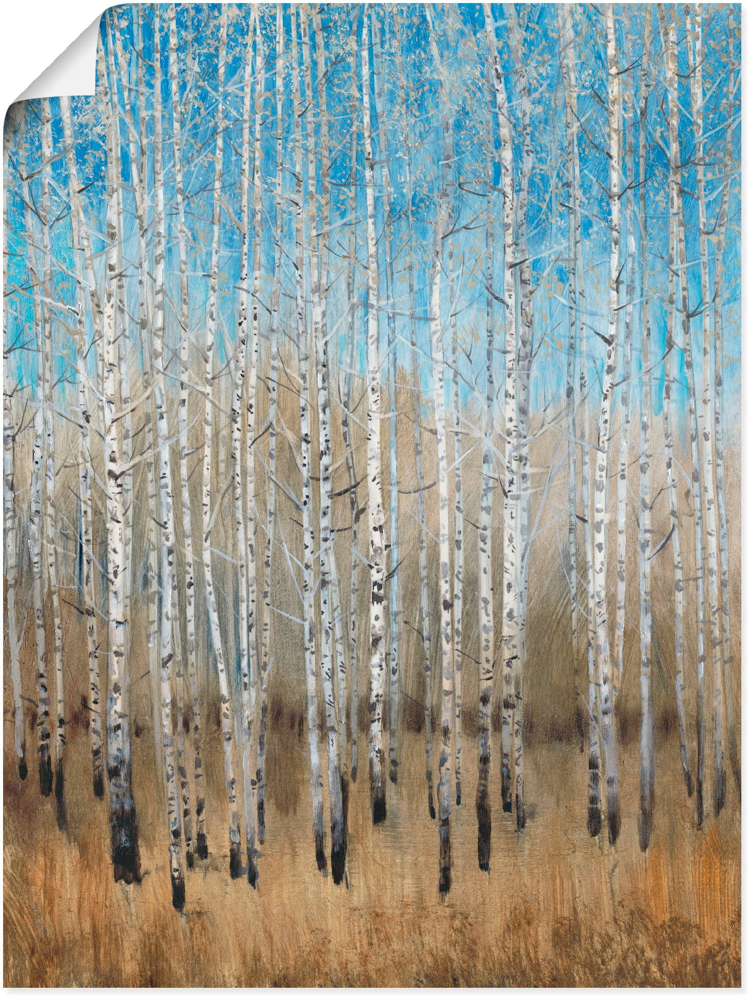 Artland Wandbild »Staubige blaue Birken II«, Wald, (1 St.), als Leinwandbil günstig online kaufen