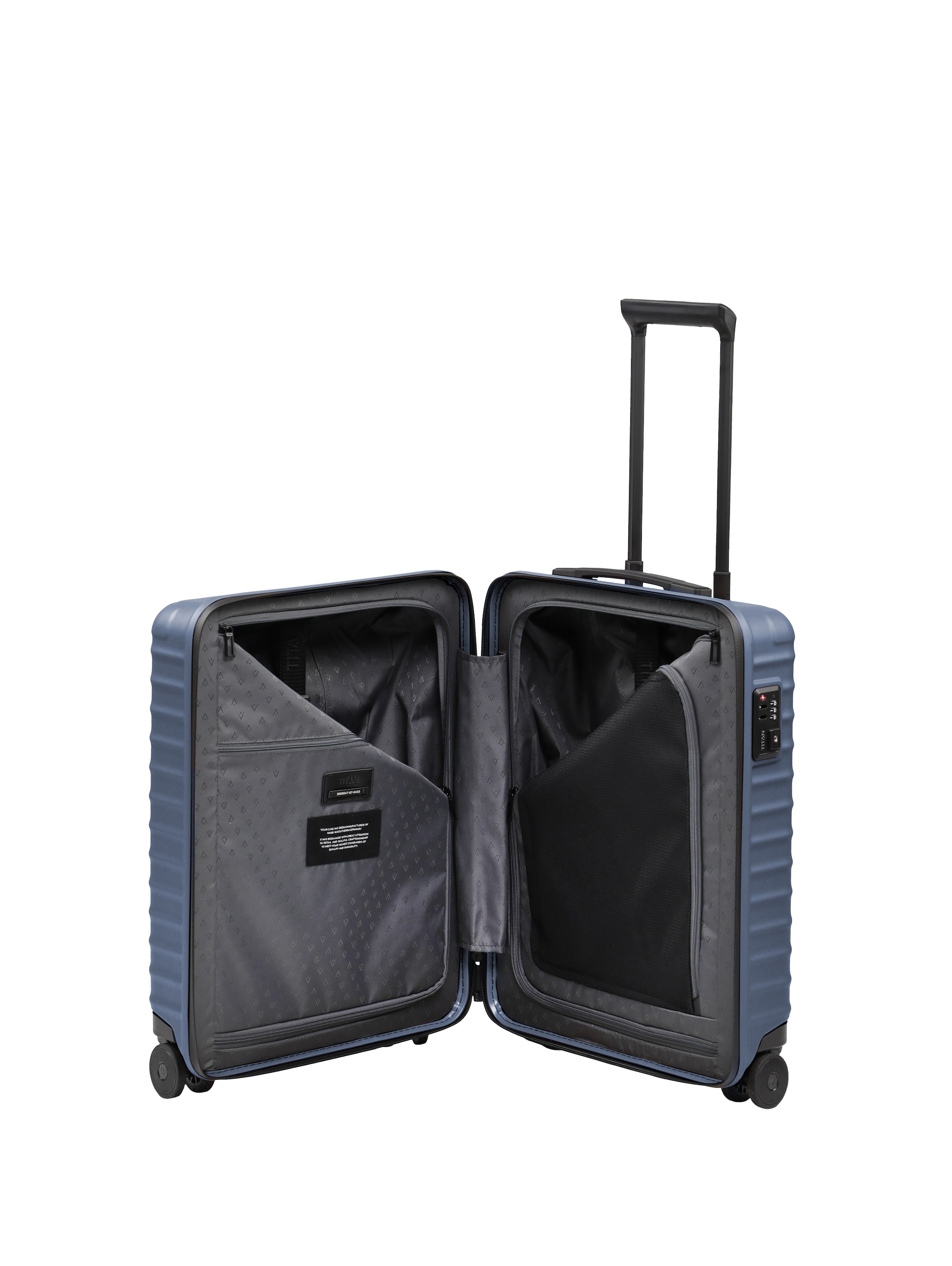 TITAN® Trolley »UPGRADE Koffer Hartschale« 44 l 4 Rollen mit kratzresistenter Oberfläche und cleverer Innenaufteilung