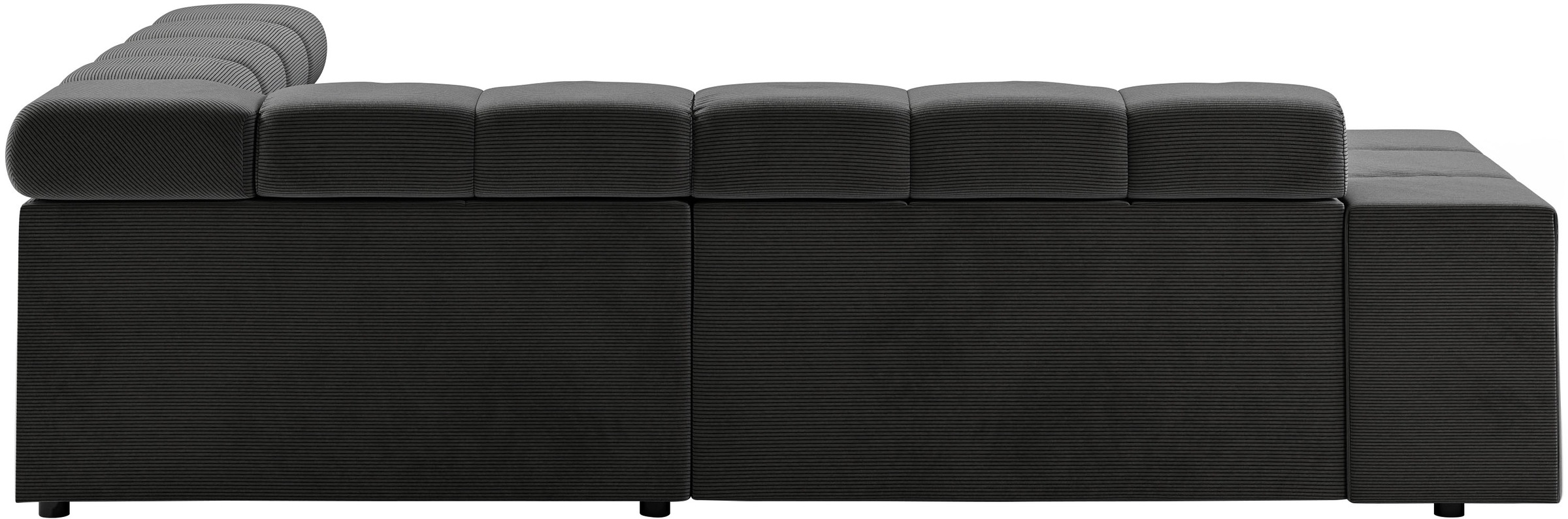 INOSIGN Ecksofa »Ancona, incl. Kopfteilverstellung + 3 Zierkissen, L-Form, Breite 249cm«, wahlweise motorische Sitztiefenverstellung, B/T(H: 249/215/70 cm