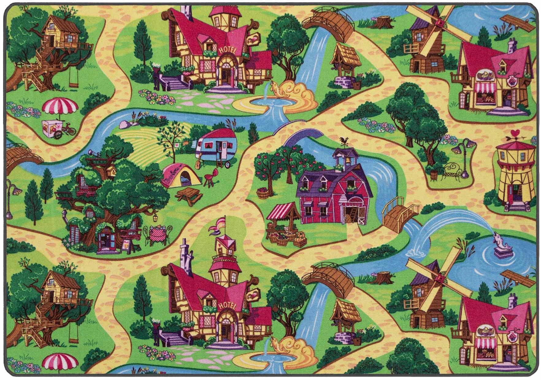 Primaflor-Ideen in Textil Kinderteppich »Spielteppich CANDY TOWN«, rechteck günstig online kaufen