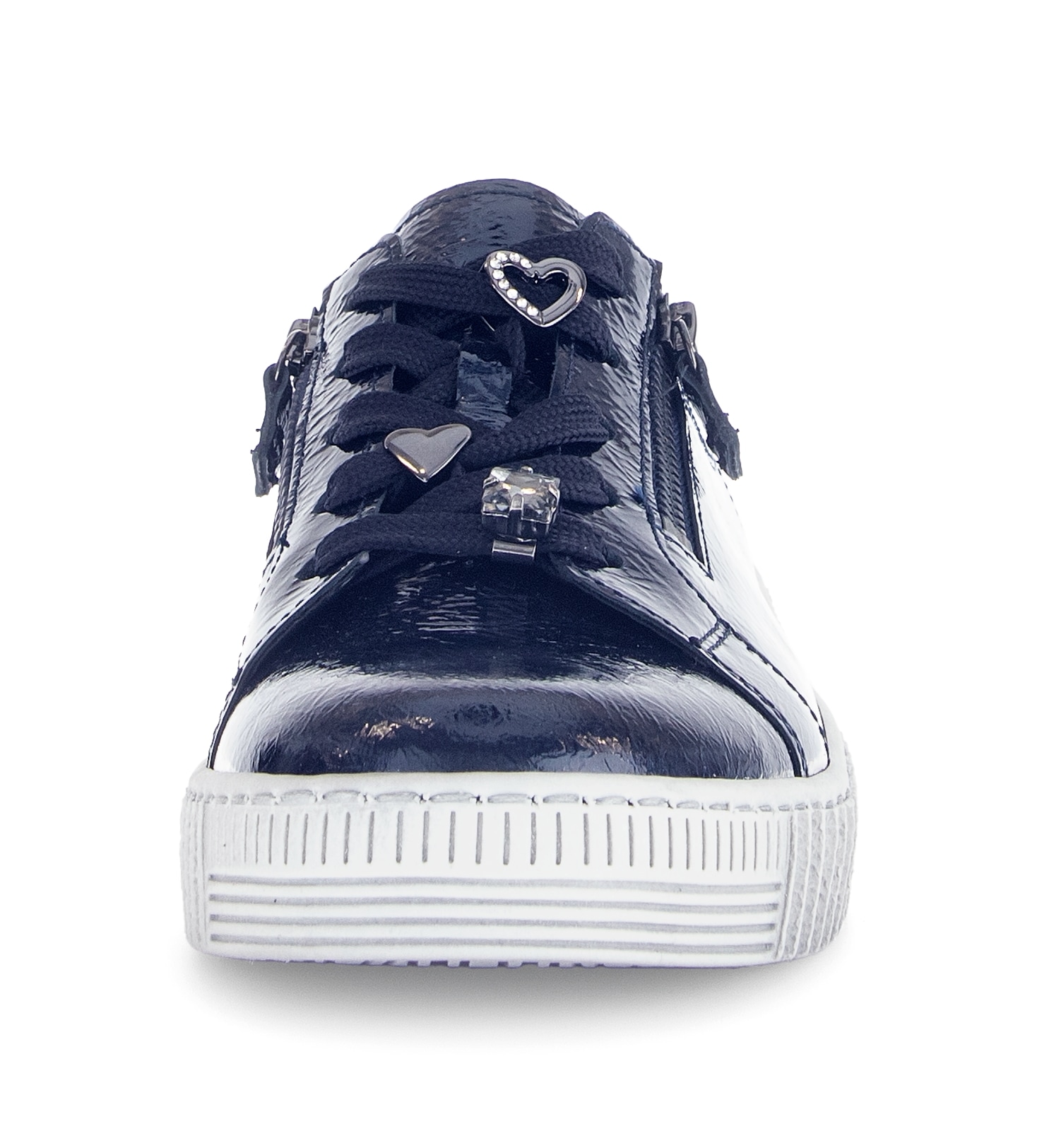 Gabor Plateausneaker, Freizeitschuh, Halbschuh, Schnürer mit edlen Schmuck-Motiven