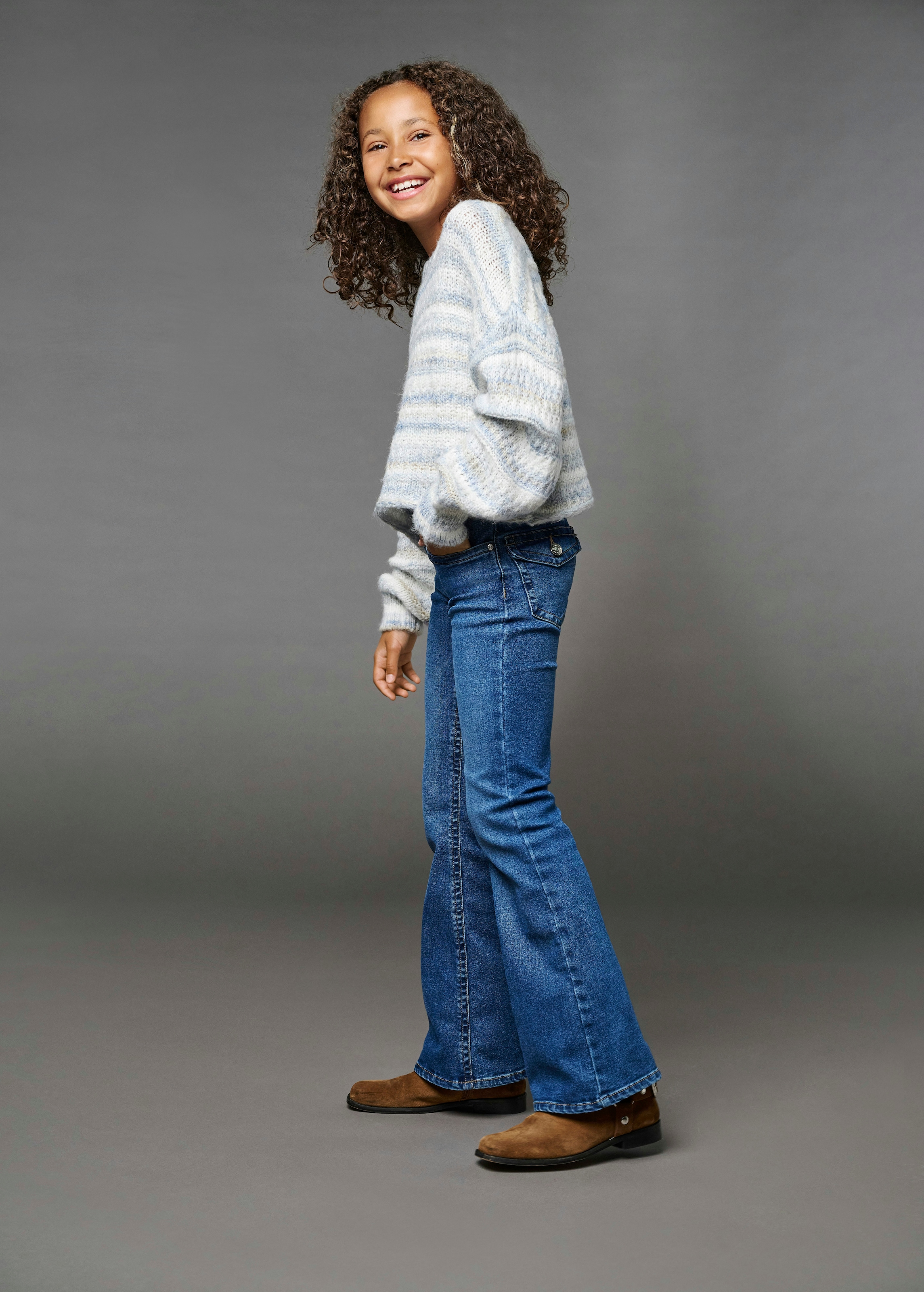 KIDS ONLY Bootcut-Jeans »KOGPHOEBE LW BA POC FLA DNM MB PIM NOOS« Baumwollmischung, low waist, flared fit