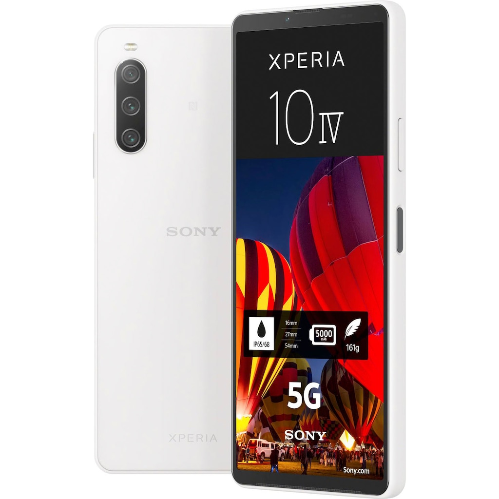 Sony Smartphone »Xperia 10 IV«, weiß, 15,24 cm/6 Zoll, 128 GB Speicherplatz, 8 MP Kamera