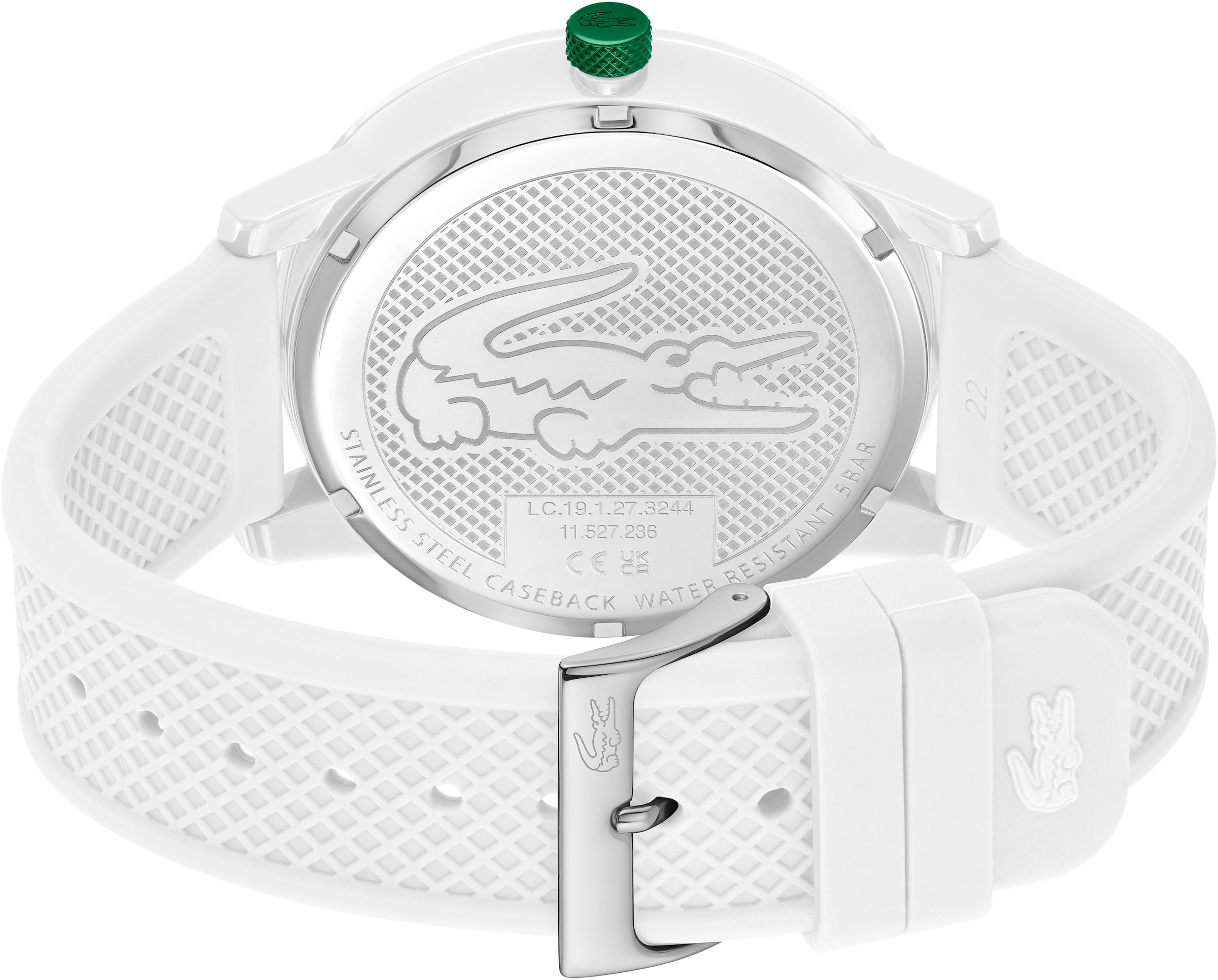 Lacoste Quarzuhr »LACOSTE.12.12«, Armbanduhr, Herrenuhr, Silikonarmband
