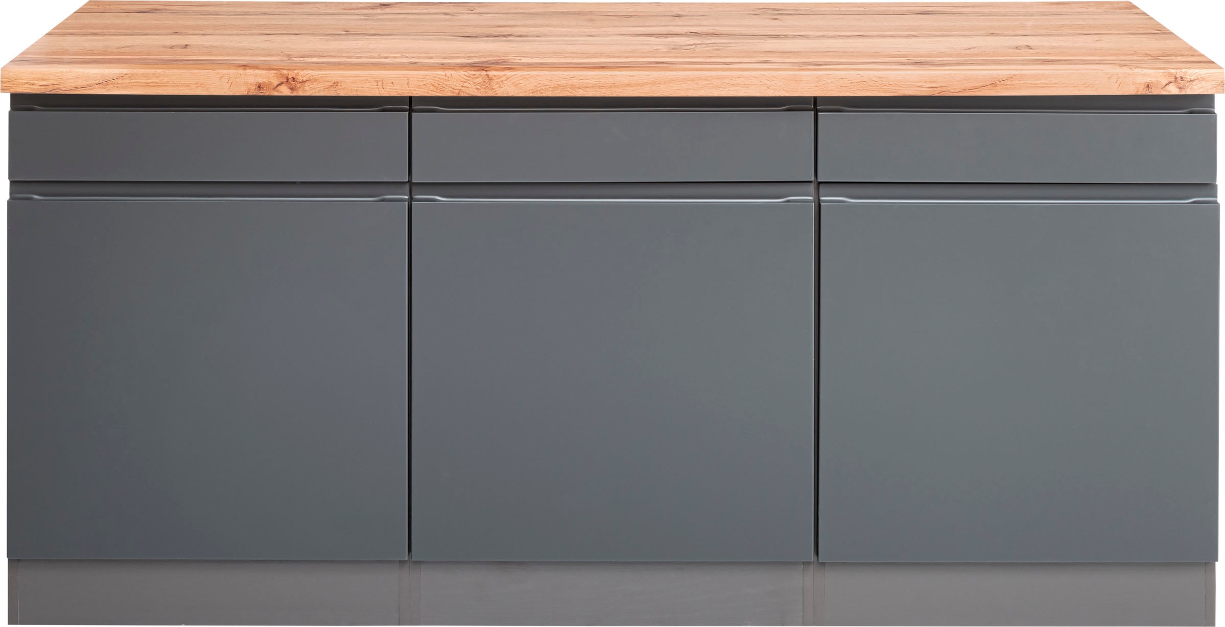 KOCHSTATION Unterschrank »KS-Bruneck« >>Bruneck<< 180 cm breit, für viel Stauraum, hochwertige MDF-Fronten