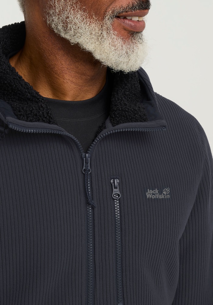 Jack Wolfskin Fleecejacke »LAKE RIDGE HOODED JKT M«, mit Kapuze